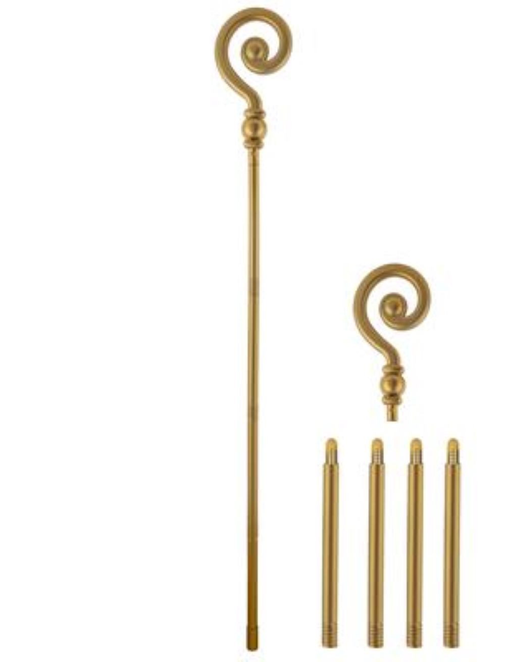Funny Fashion Blaster Sankt Nikolausstab Bischofstab 155 cm, Gold