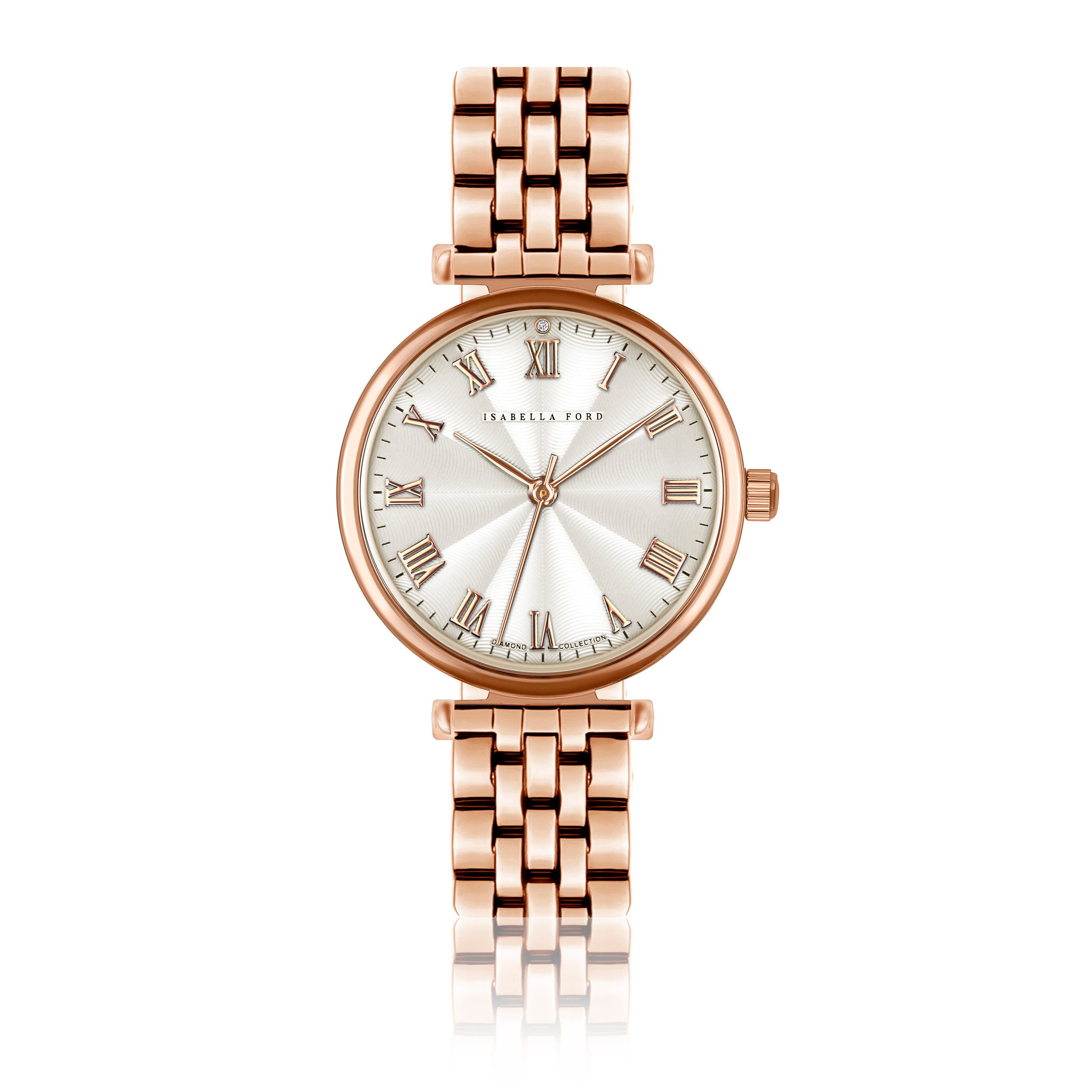 ISABELLA FORD Quarzuhr FE2-B084R Victoria Rose Gold Link
