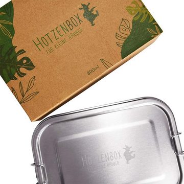 Hotzenbox Lunchbox HOTZENBOX Brotdose Edelstahl, Premium, Mini 800ml mit, Trenner, Farbe: Silber