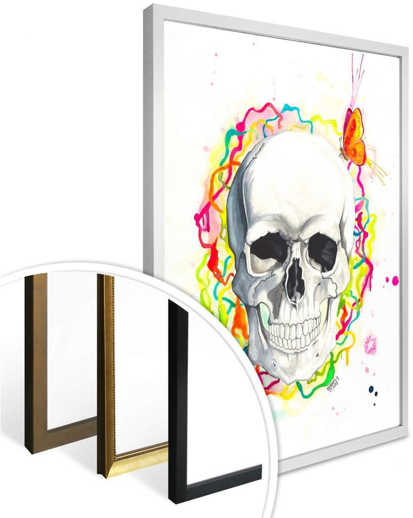 Wall-Art Poster Skull, Schriftzug Wandbild, St), Wandposter Bild, Poster, (1