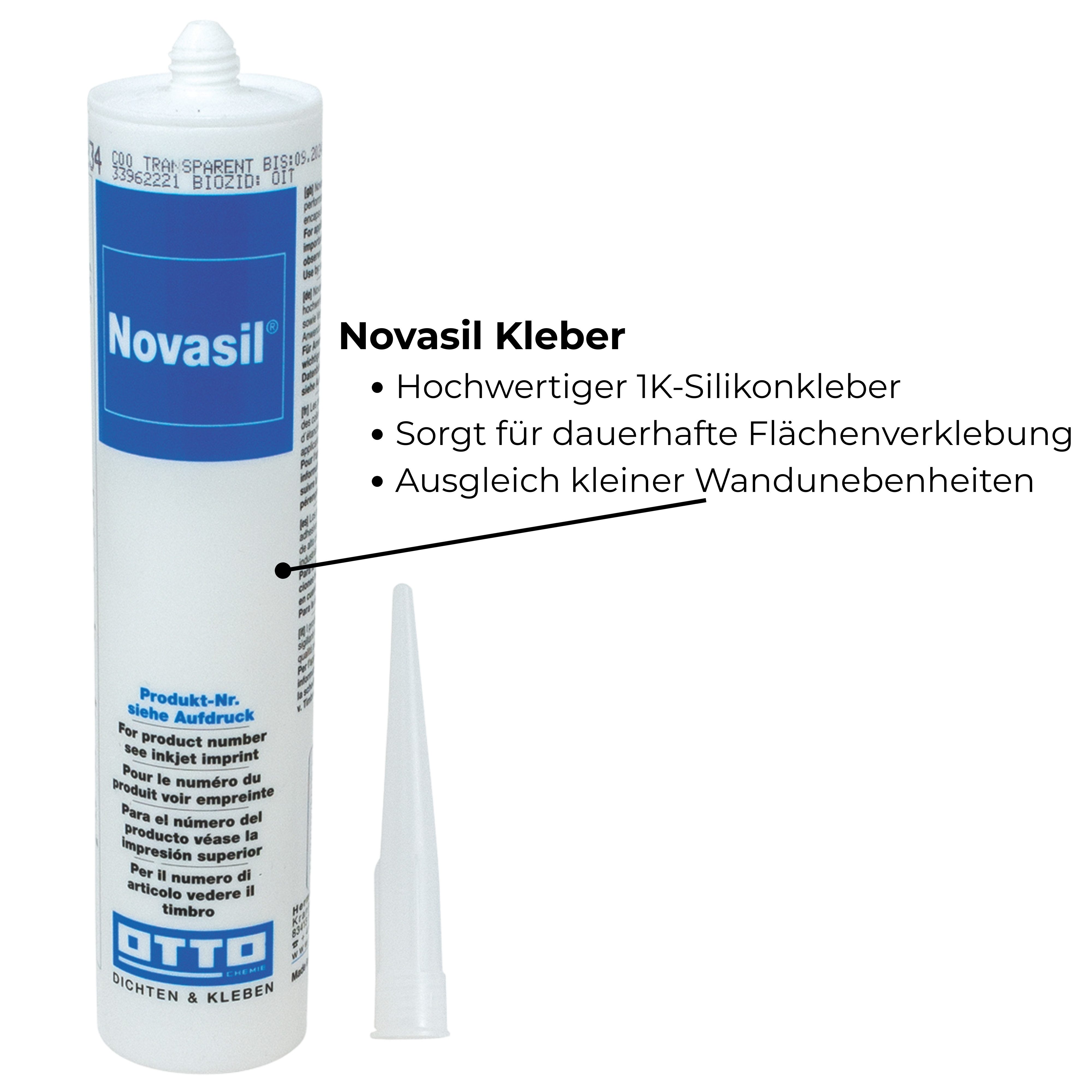 Schulte Badrückwand DecoDesign Montage-Set Zubehör für Duschrückwände, (Set, 3-tlg)