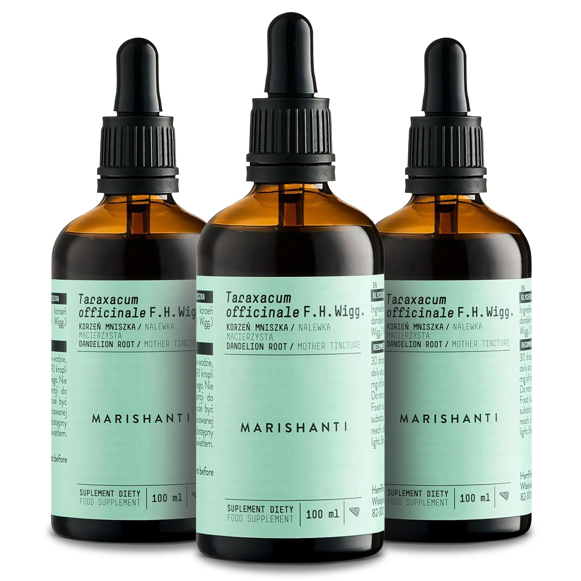 MARISHANTI Löwenzahnwurzel Extrakt – alkoholfreie Tropfen, bekannt aus der Pflanzenkunde (Taraxacum officinale) à 300 ml, – Vegan