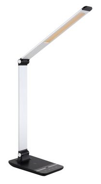 Globo Tischleuchte Tischleuchte dimmbar LED Schlafzimmer Tischlampe Wohnzimmer silber