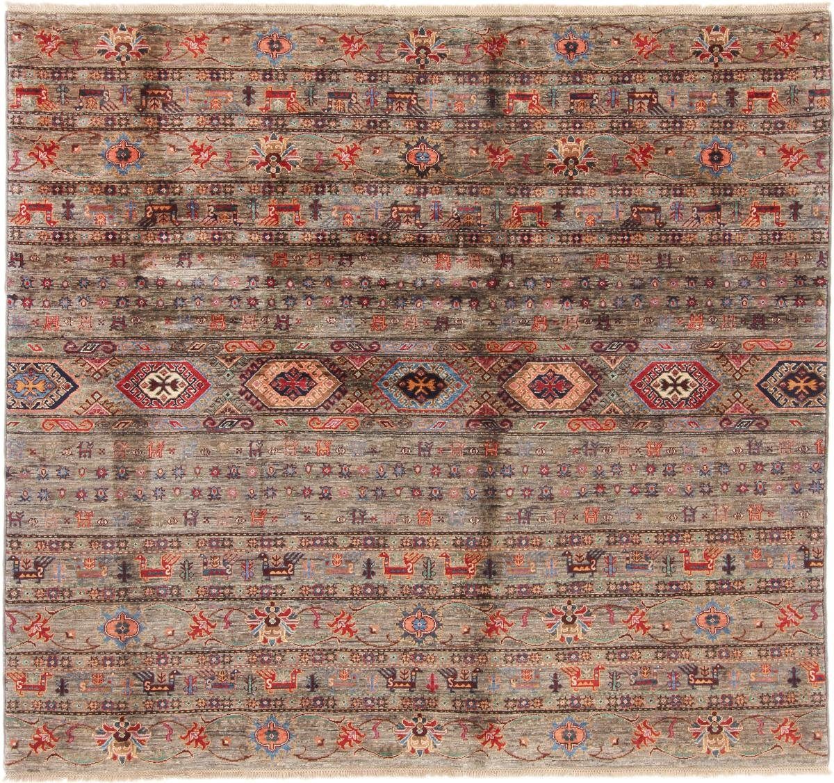 Orientteppich Arijana Shaal 197x181 Handgeknüpfter Orientteppich Quadratisch, Nain Trading, rechteckig, Höhe: 5 mm