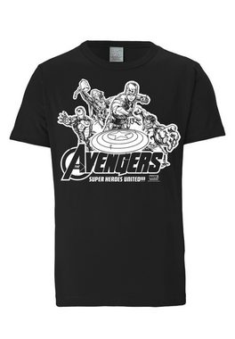 LOGOSHIRT T-Shirt Marvel Comics - Avengers mit lizenziertem Print