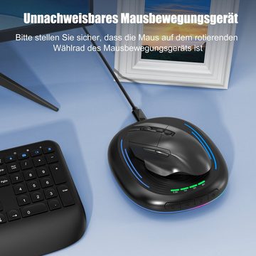Tisoutec Maus Jiggler Mechanisch Mausbeweger mit Pause/Timer/RGB -Licht Mäuse (Treiberfreier Computer Mausbeweger Nicht nachweisbar)