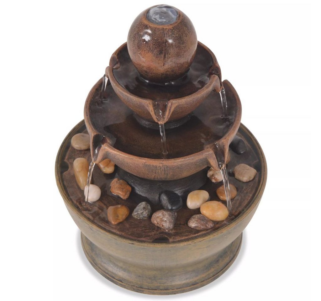 Thumbnail - vidaXL Gartenbrunnen Zimmerbrunnen mit Pumpe Polyresin
