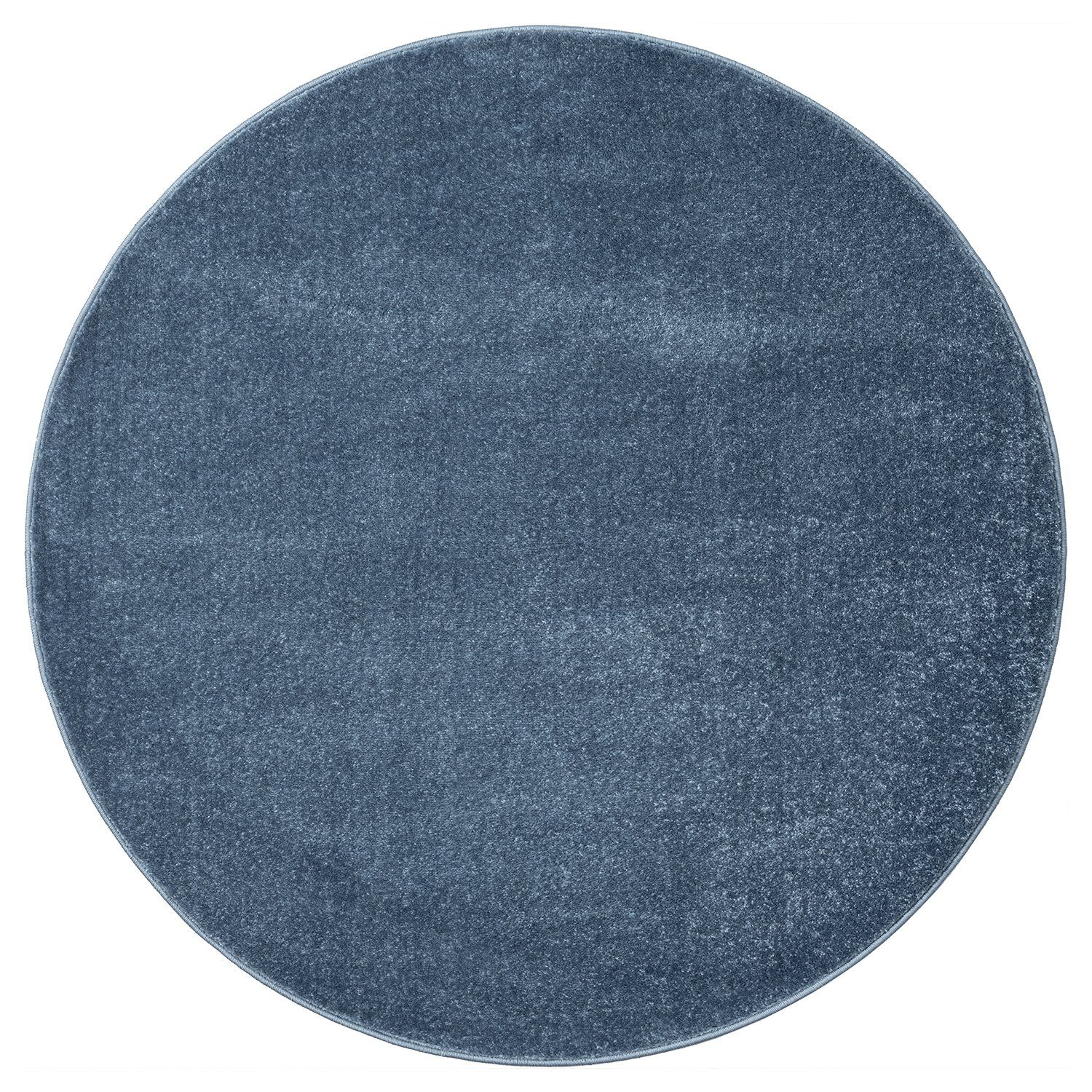 Vimoda Teppich Teppich Wohnzimmer Kurzflor, Rund, Höhe: 8 mm, Teppich Einfarbig weich gewebt, Modern, in Versch. Größen & Farben