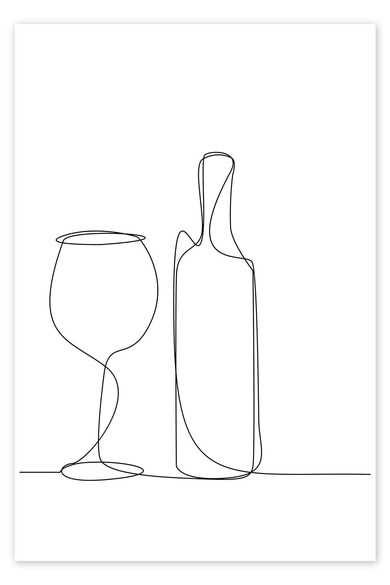 Posterlounge Wandbild Ein Glas Wein, Editors Choice, erhältlich als Poster, Leinwandbild, Wandsticker oder Acrylglasbild