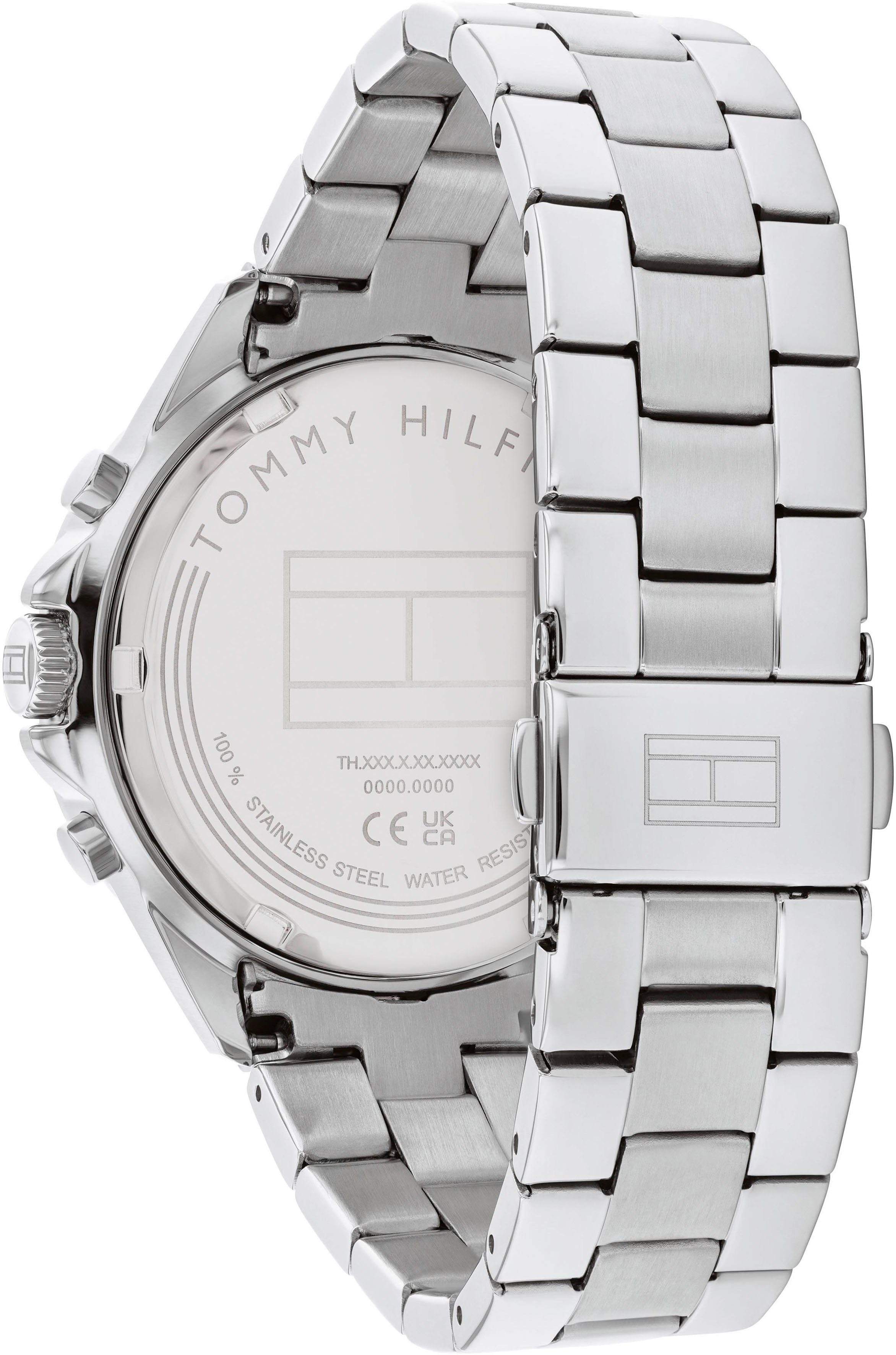 Tommy Hilfiger Multifunktionsuhr MELLIE 1782707, Quarzuhr, Armbanduhr, Damen, Datum, Glaskristalle, Edelstahlarmband