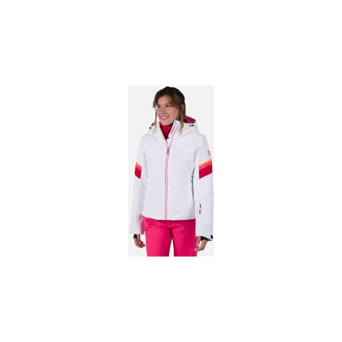 Rossignol Skijacke W Strawpile Jacket Elegante Skijacke mit wasserdichter Membran und recycelter Isolierung