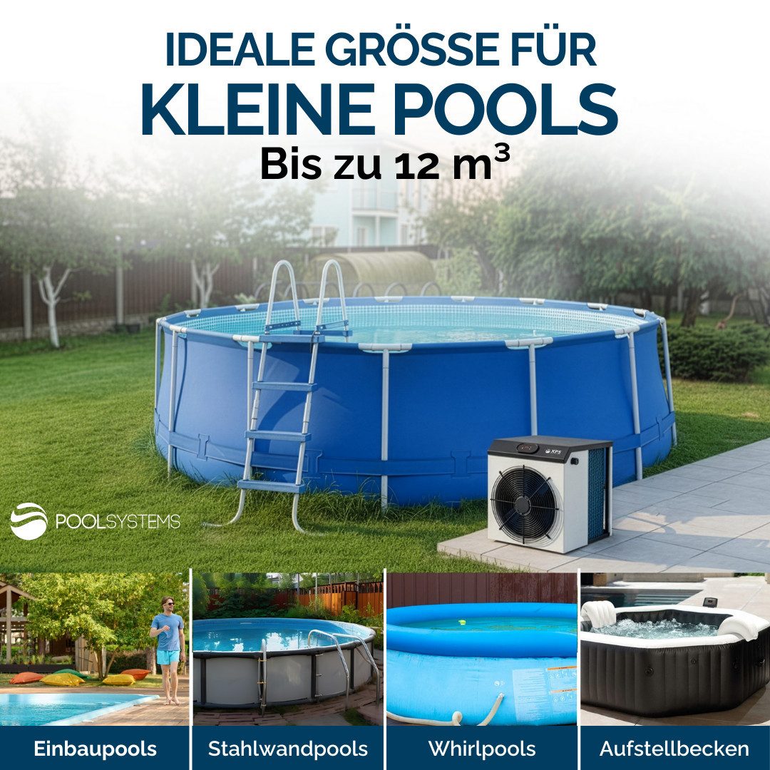 POOLSYSTEMS Pool-Wärmepumpe XPS-35 3,5 kW, 3.500 Watt bei nur 590 Watt Stromaufnahme