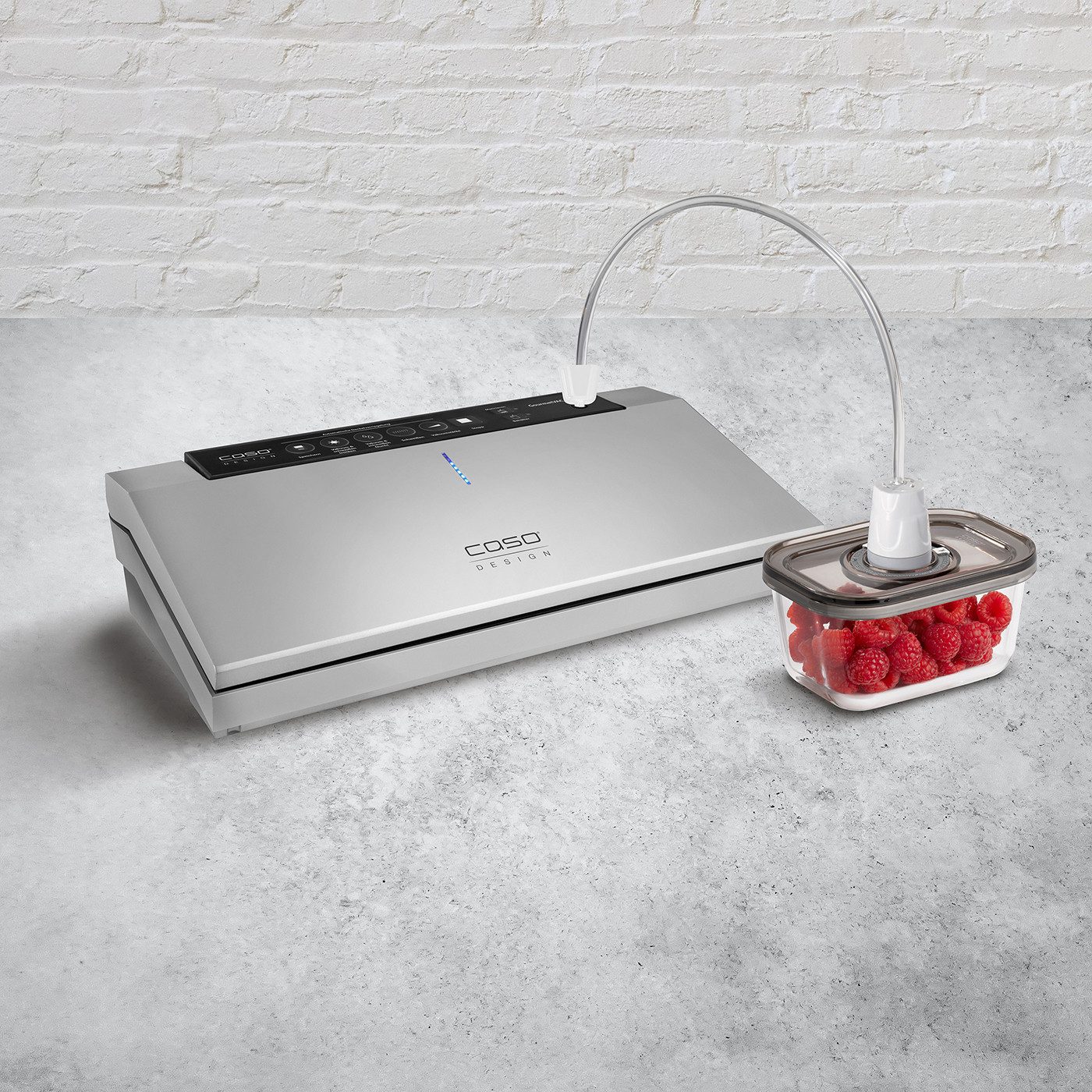Caso Vakuumbehälter VacuBoxx Eco-Duo S, Frischebehälter aus Borosilikatglas mit SAN-Deckel – Bild 4 von 4