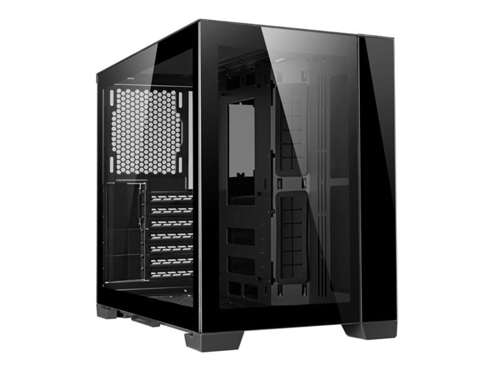 Lian Li Gaming-Gehäuse O11 Dynamic Mini - Tower - ATX - Seitenteil mit Fenster, Aluminium, Temperglas, SPCC, USB 3.0, Audio Line-out, USB 3.1, USB-C