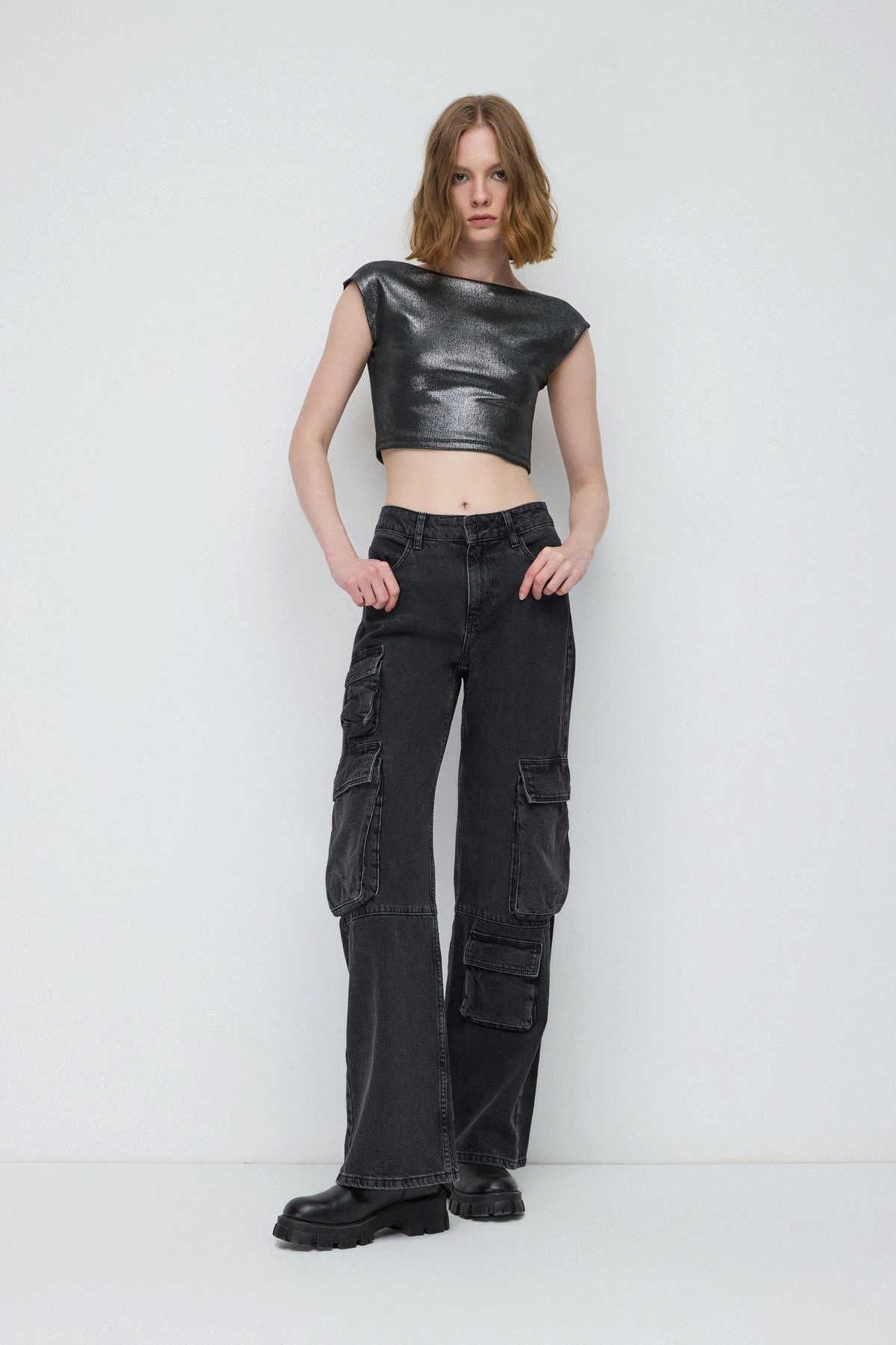No Matter What Blusentop Kurze Crop-Bluse günstig online kaufen