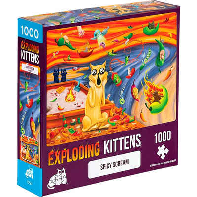 Asmodee Puzzle Puzzle Exploding Kittens - Spicy Scream, 1000 Puzzleteile