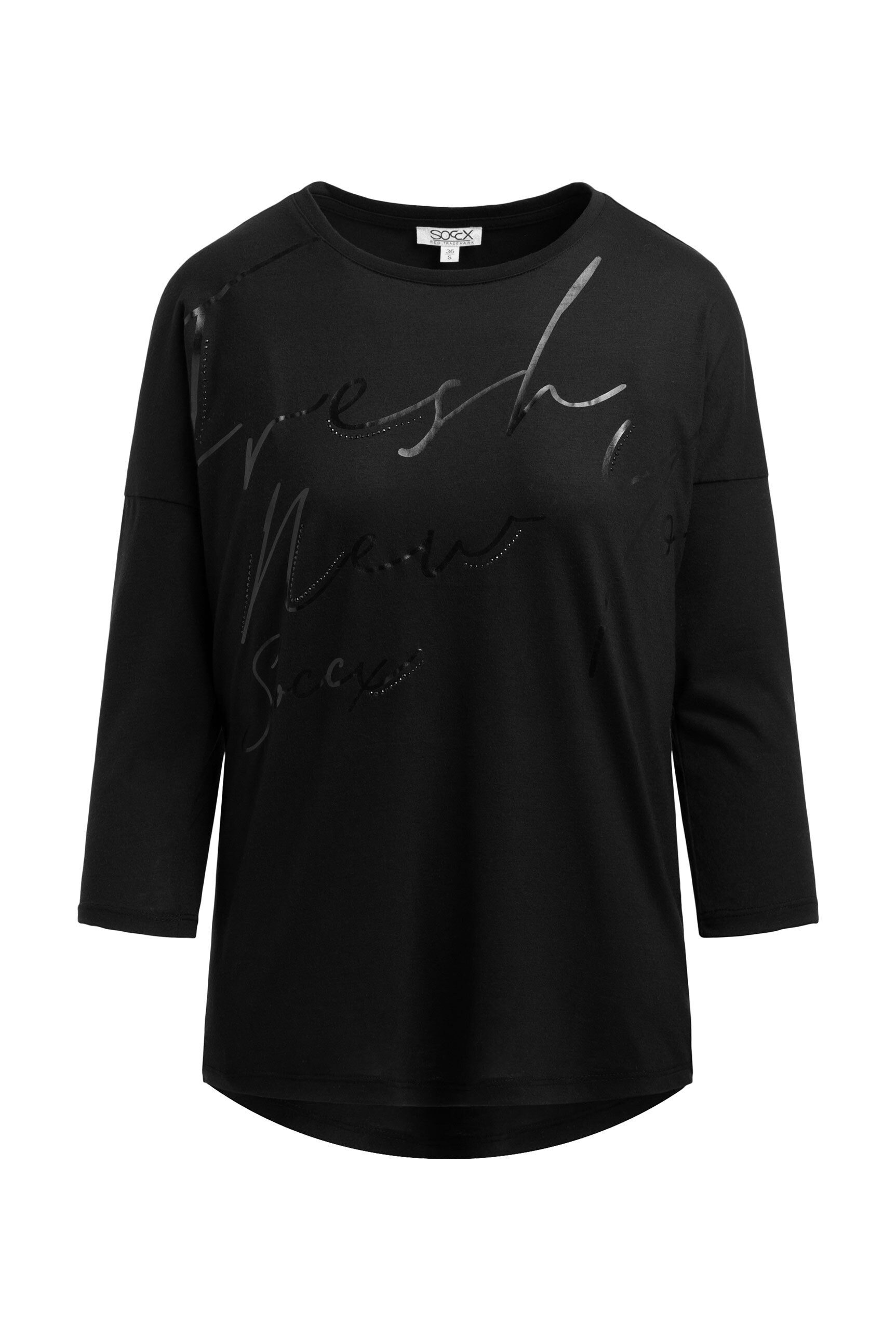 SOCCX Rundhalsshirt mit überschnittenen Schultern