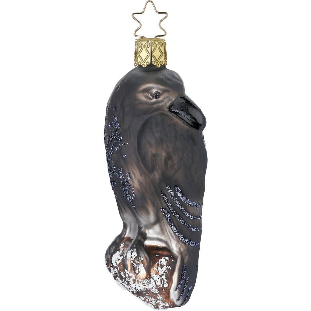 INGE-GLAS® Christbaumschmuck Rabe Aldrin aus der Anderswelt (1-tlg), mundgeblasen, handbemalt