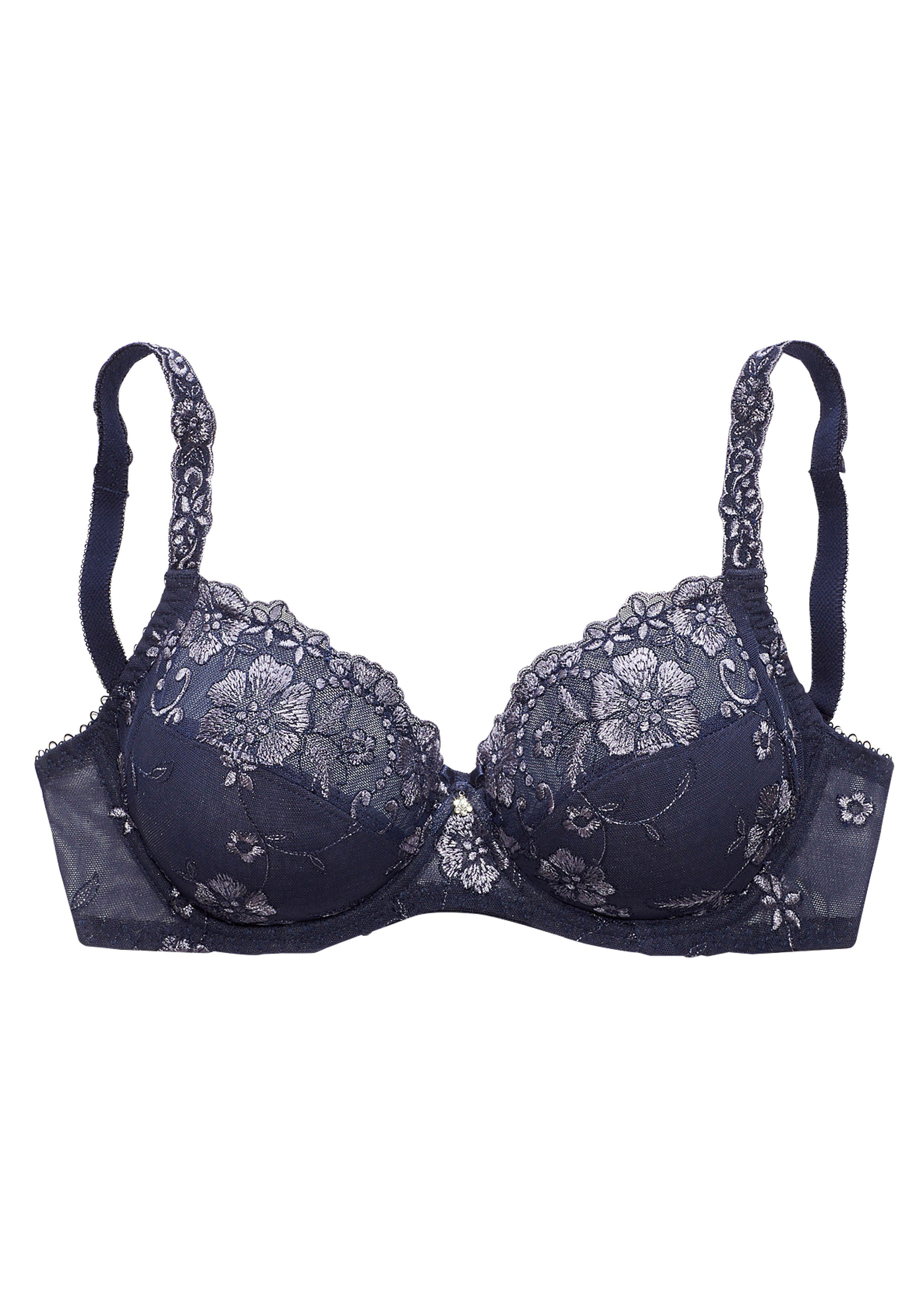 LASCANA Bügel-BH Spitzen-BH, Dirndl-BH, Wanda mit Stickerei Spitze, als Dessous-Set kombinierbar, große Größen – Bild 2 von 5
