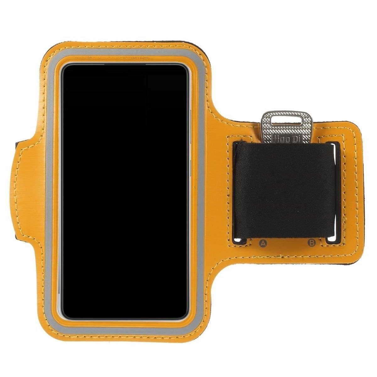 CoverKingz Handyhülle Universal Sport Armband Handy Tasche für Smartphones von 4,5" bis, Schutzhülle Handyhülle Jogging Etui Schlüsselfach Schutztasche Orange