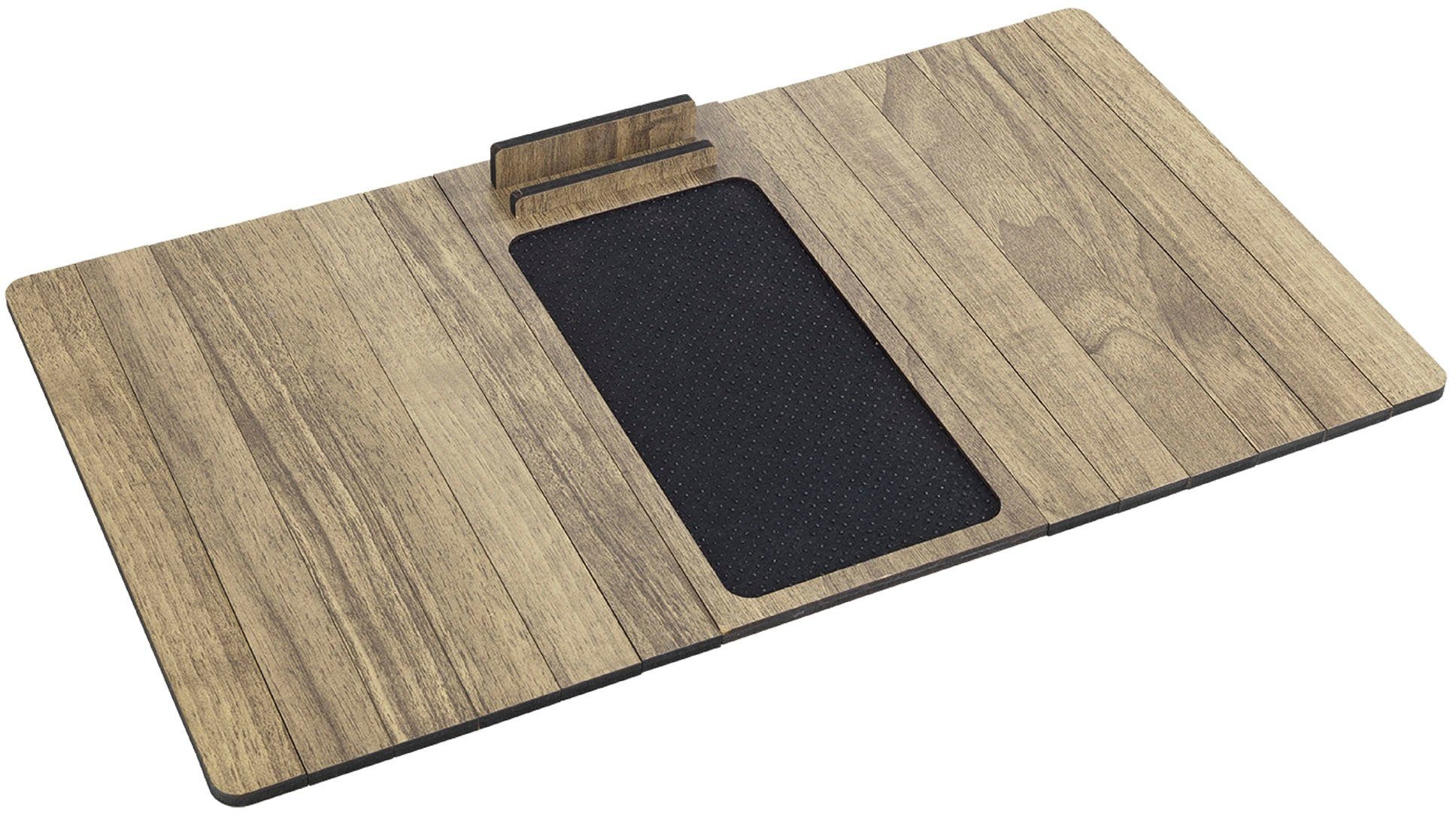 Maximex Tablett Multi, MDF, Multifunktions-Sofa-Tablett mit Halterung für Smartphone und Tablet