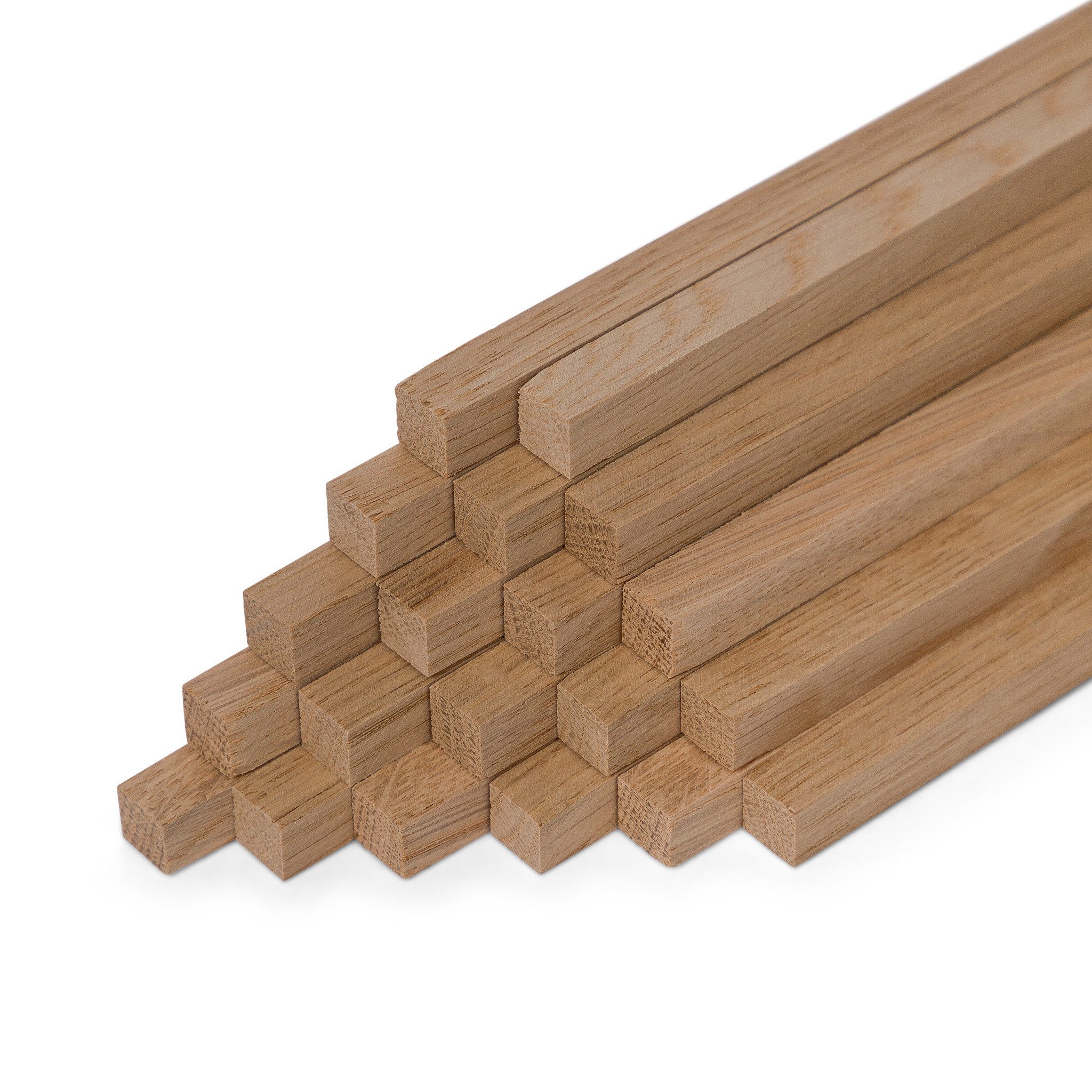 Woodsellers Bastelnaturmaterial 20er-Set Holzstäbe - Eiche gehobelt - 10 x 10 x 250 mm, (20 Packung 20-tlg), Woodsellers - 20er-Set Holzstäbe - Eiche gehobelt - 10x10x250 mm