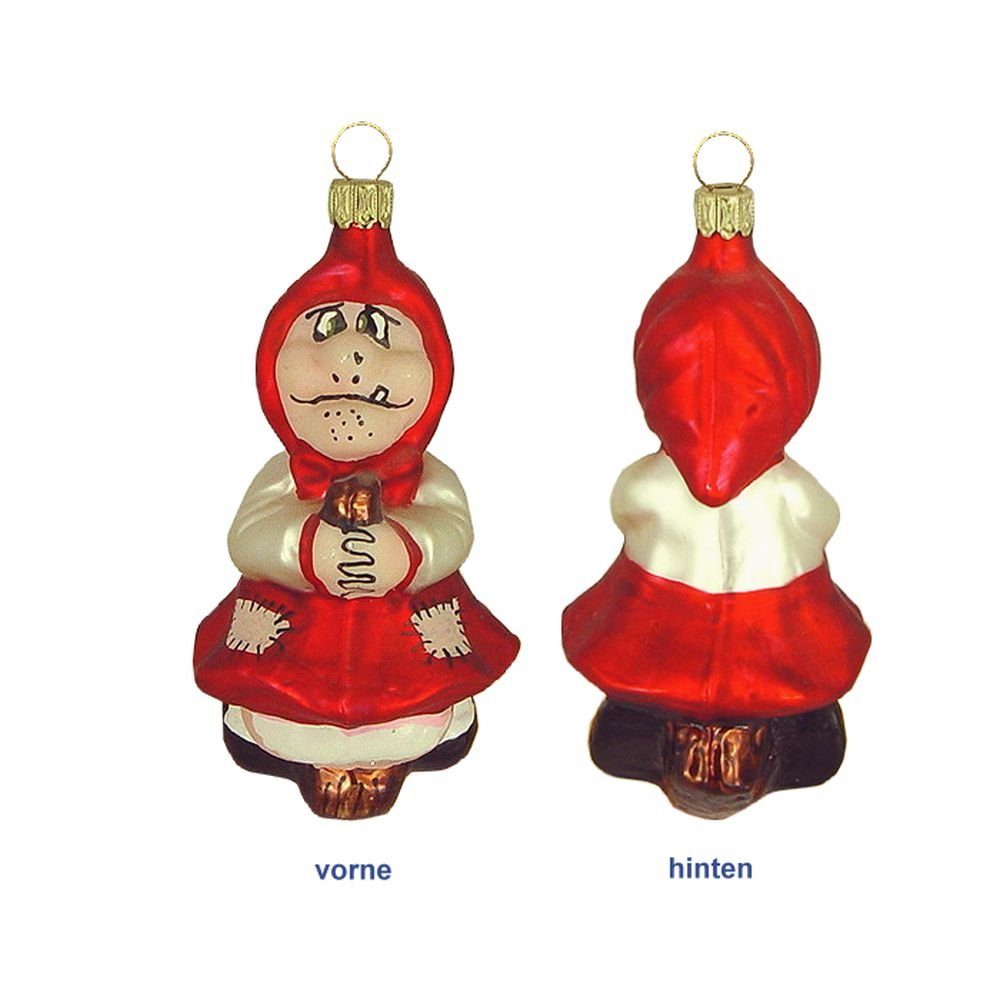 Haberland Glasschmuck Lauscha rot auf 13 Glas Besen Lauschaer Hexe Christbaumschmuck cm