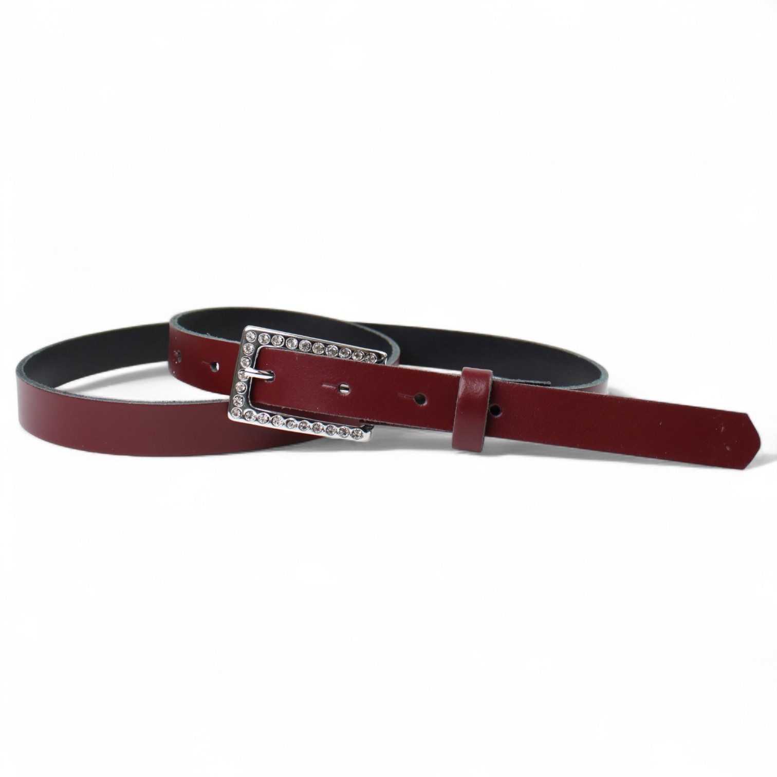 FRONHOFER Taillengürtel Damen Rindleder schmal (1-St) 2 cm, Strass, festlich