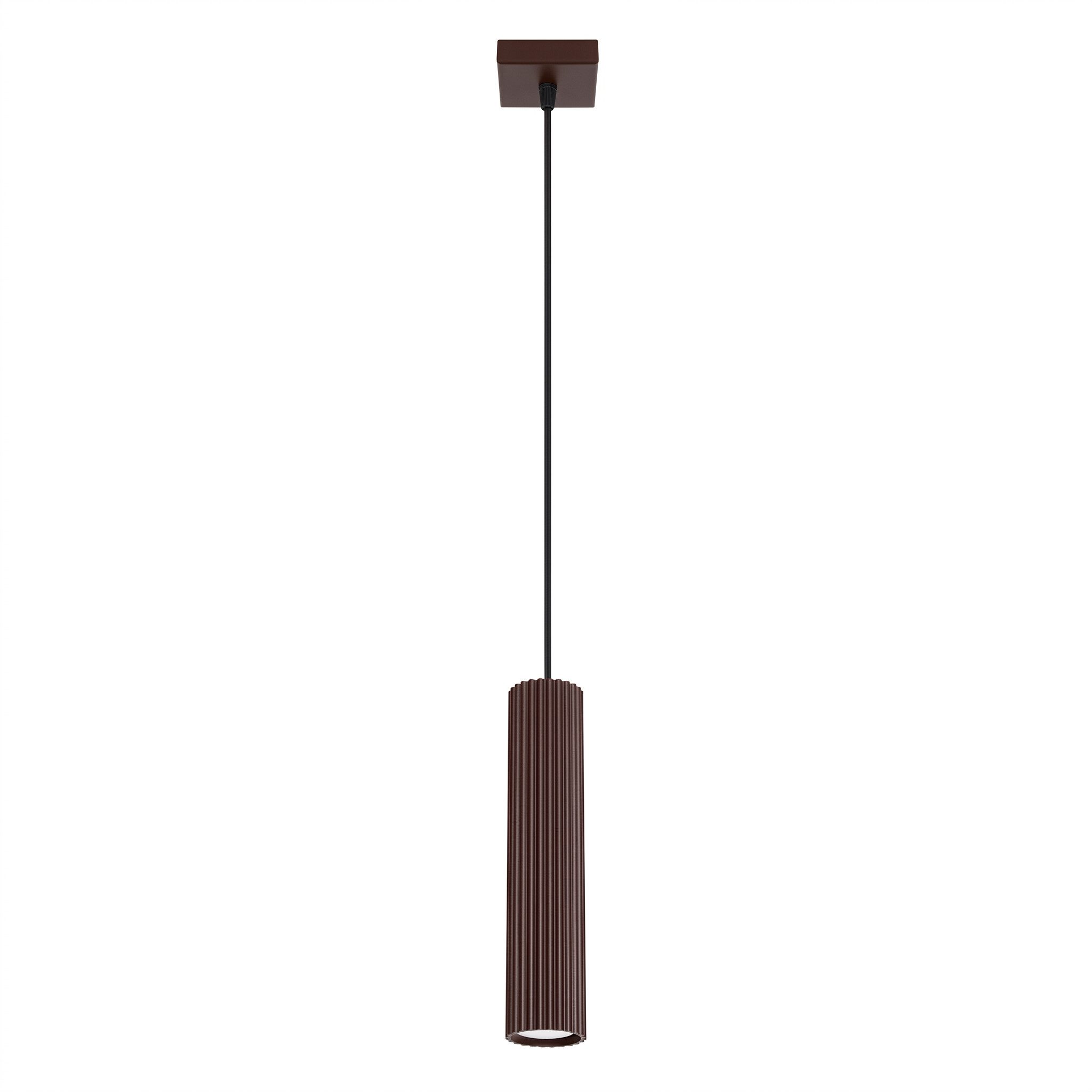 SOLLUX lighting Hängeleuchte Pendelleuchte KARBON 1 braun, Nicht enthalten