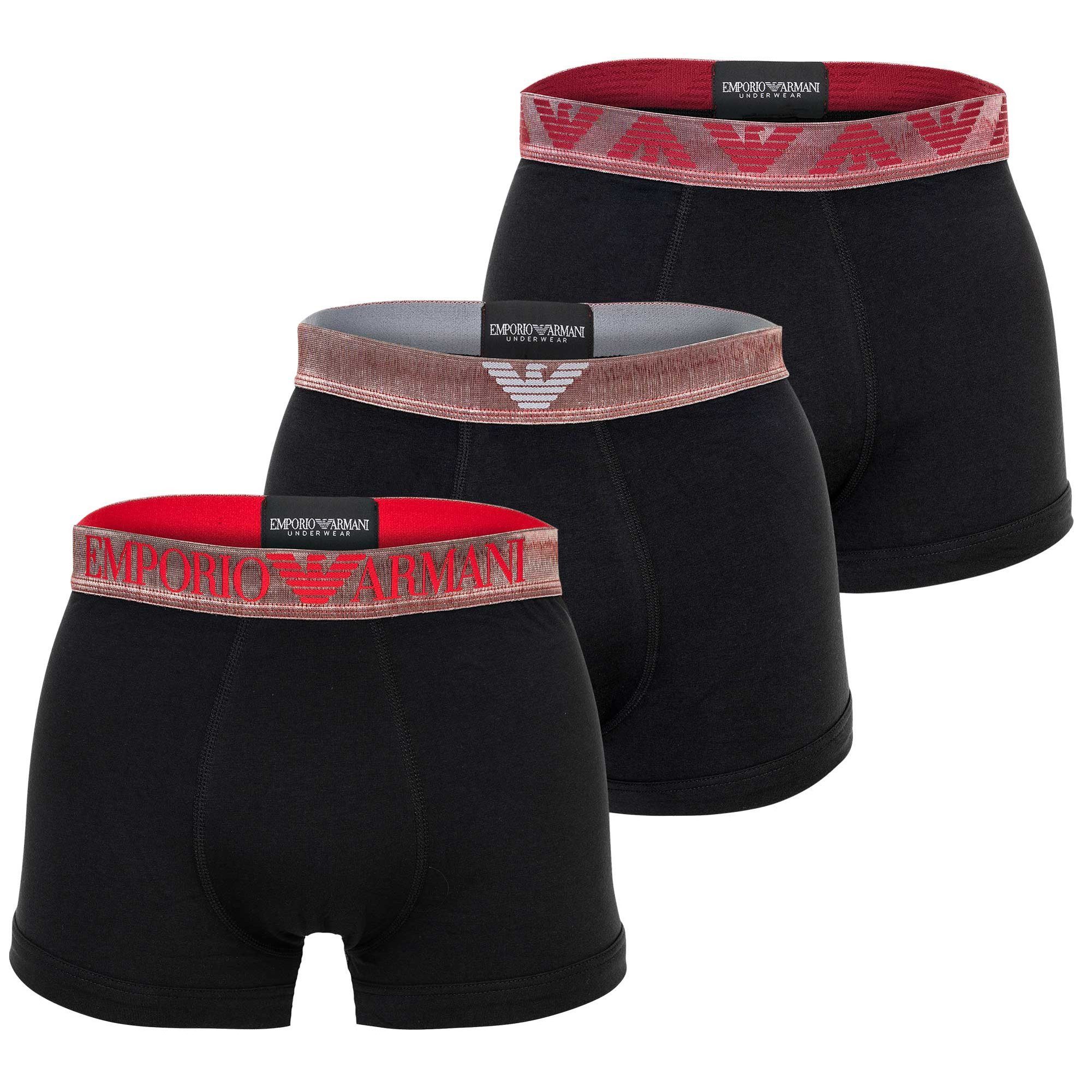Emporio Armani Boxer Herren Boxershort 3er Pack Baumwolle (Packung, 3er Pack)