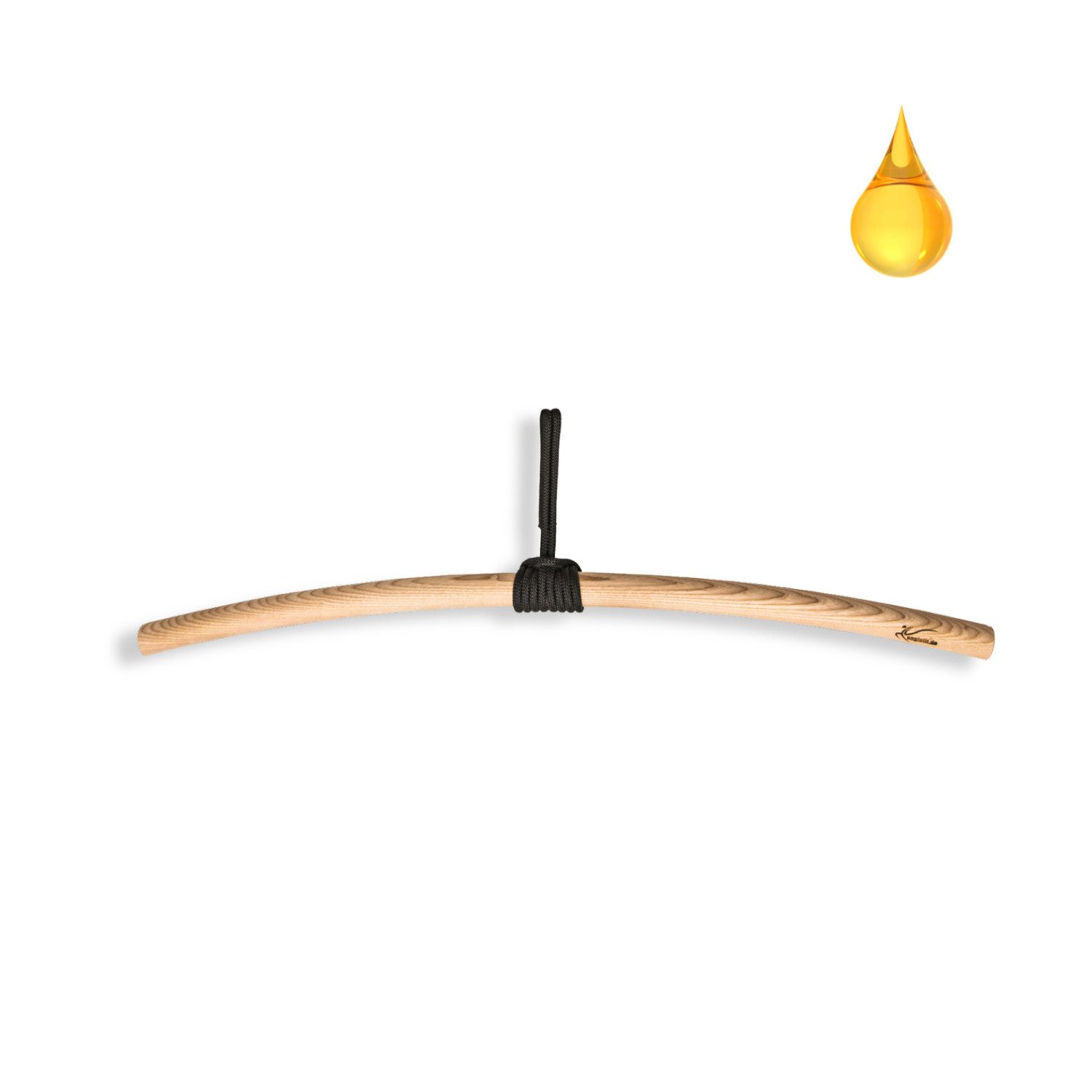 eaglefit® Klimmzugstange Holz Klimmzugstange gebogen 100 cm – geölt, Made in Germany, Handmade in Germany, Eschenholz geölt