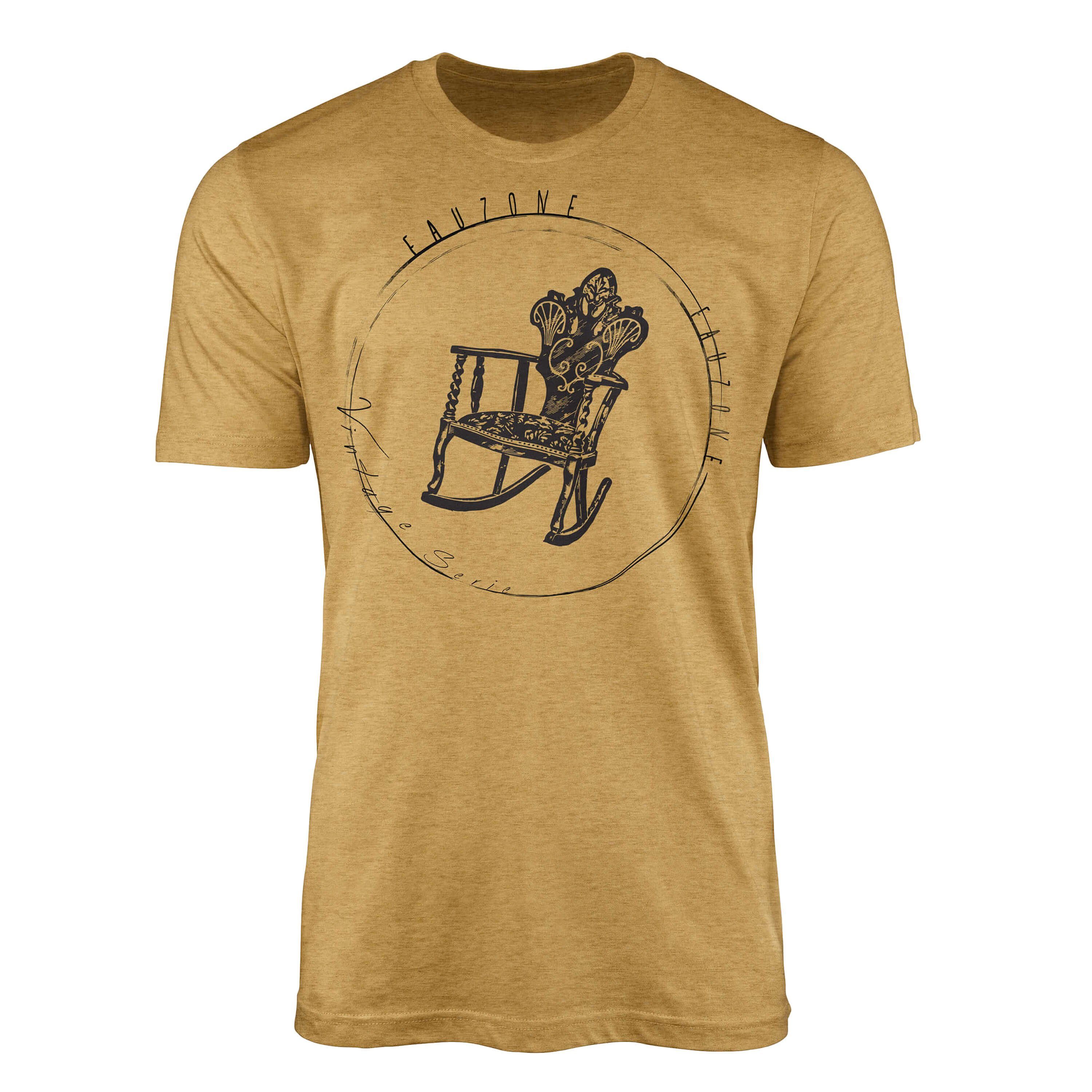 Schaukelstuhl Herren Vintage Antique T-Shirt Sinus T-Shirt Art Gold