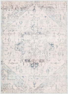 Teppich Vintage, Surya, rechteckig, Höhe: 13 mm, Wohnzimmer, Schlafzimmer, Blau