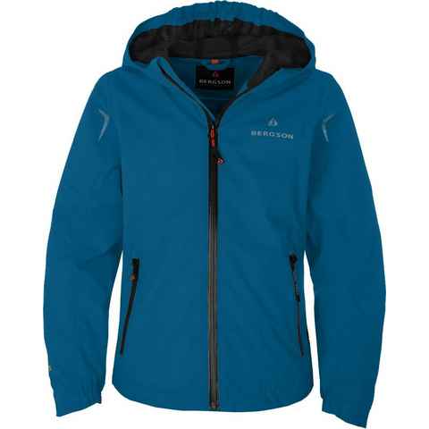 Bergson Outdoorjacke LIO Kinder Regenjacke, Netzfutter, 12000 mm Wassersäule, Normalgrößen, Sa