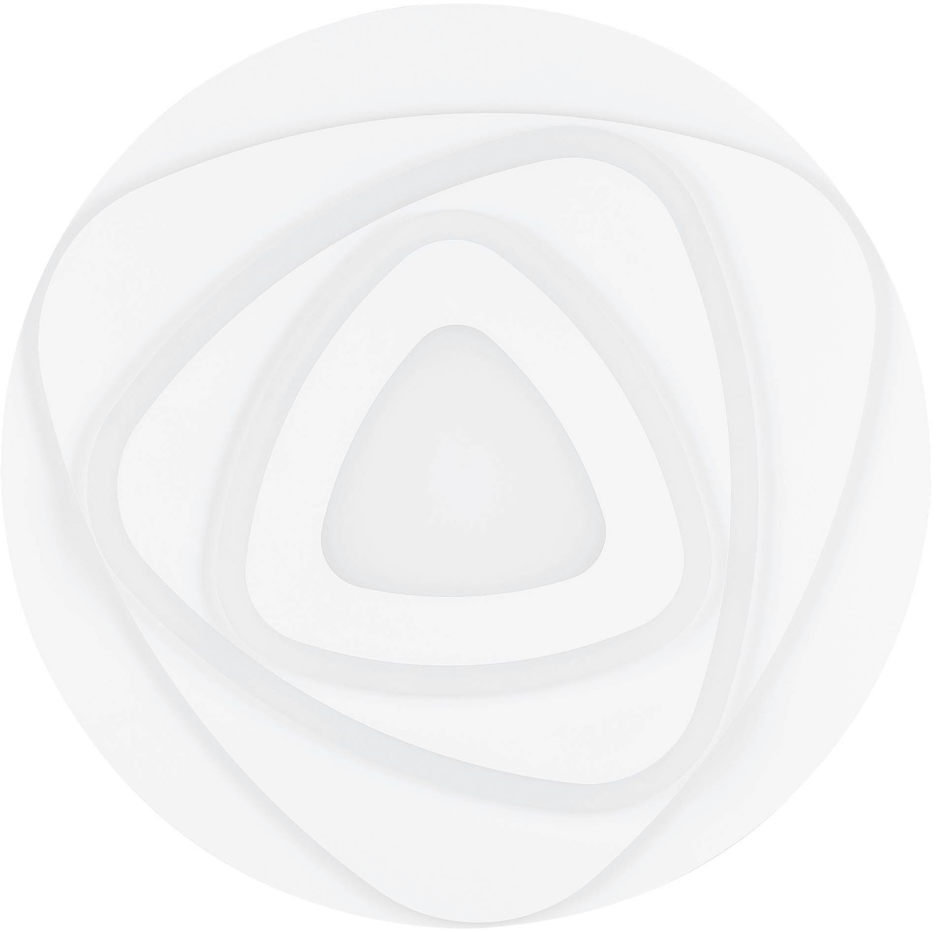 EGLO Deckenleuchte Palagiano Deckenlampe, Deckenbeleuchtung aus Kunststoff, Flurlampe, LED fest integriert, Neutralweiß, Wand-/Deckenleuchte - H5,5 x Ø38 cm - weiß - 21W inkl.