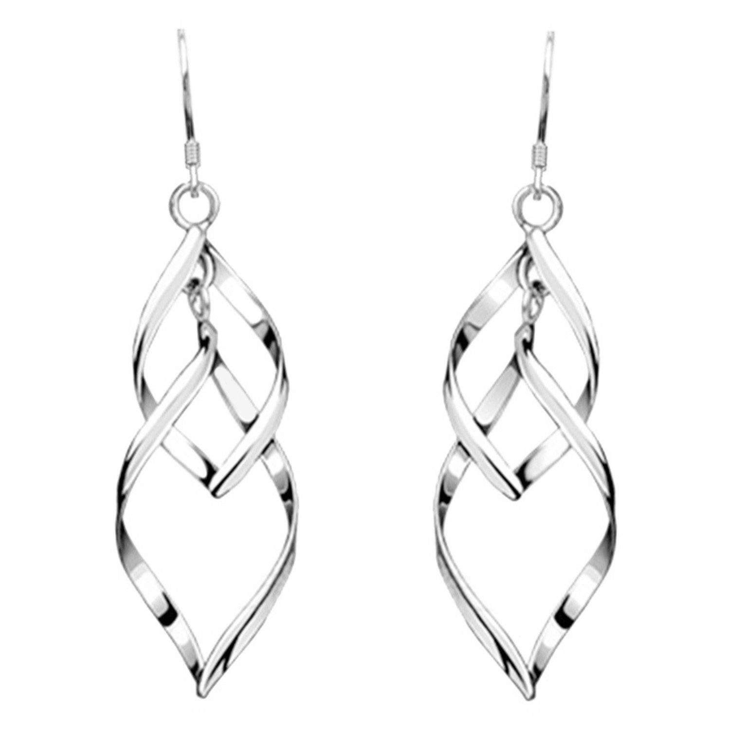 LÖB Paar Ohrhänger 925 Silber Ohrringe Hängend Tropfen Spirale Anhänger Tro günstig online kaufen
