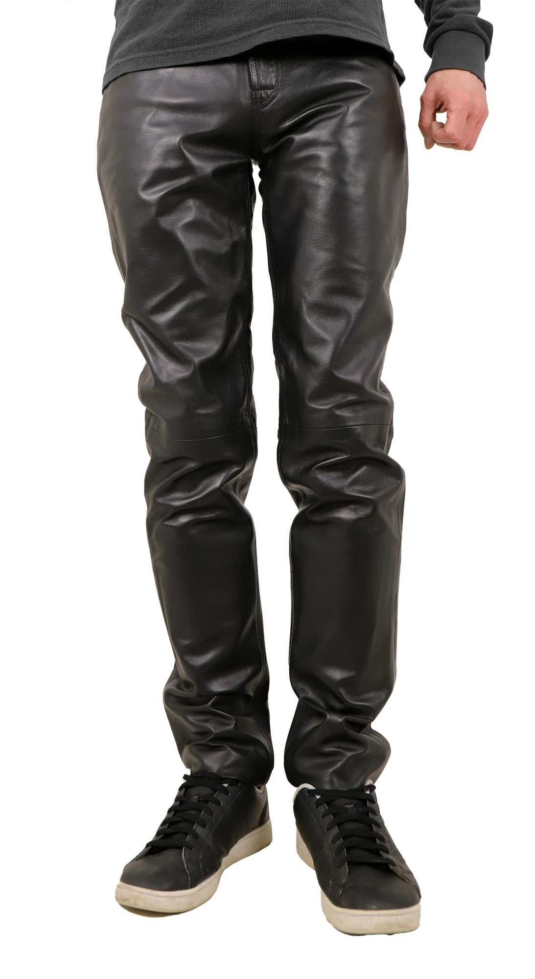 Maddox Lederhose Olaf MADDOX - Herren Lederhose Lammnappa schwarz