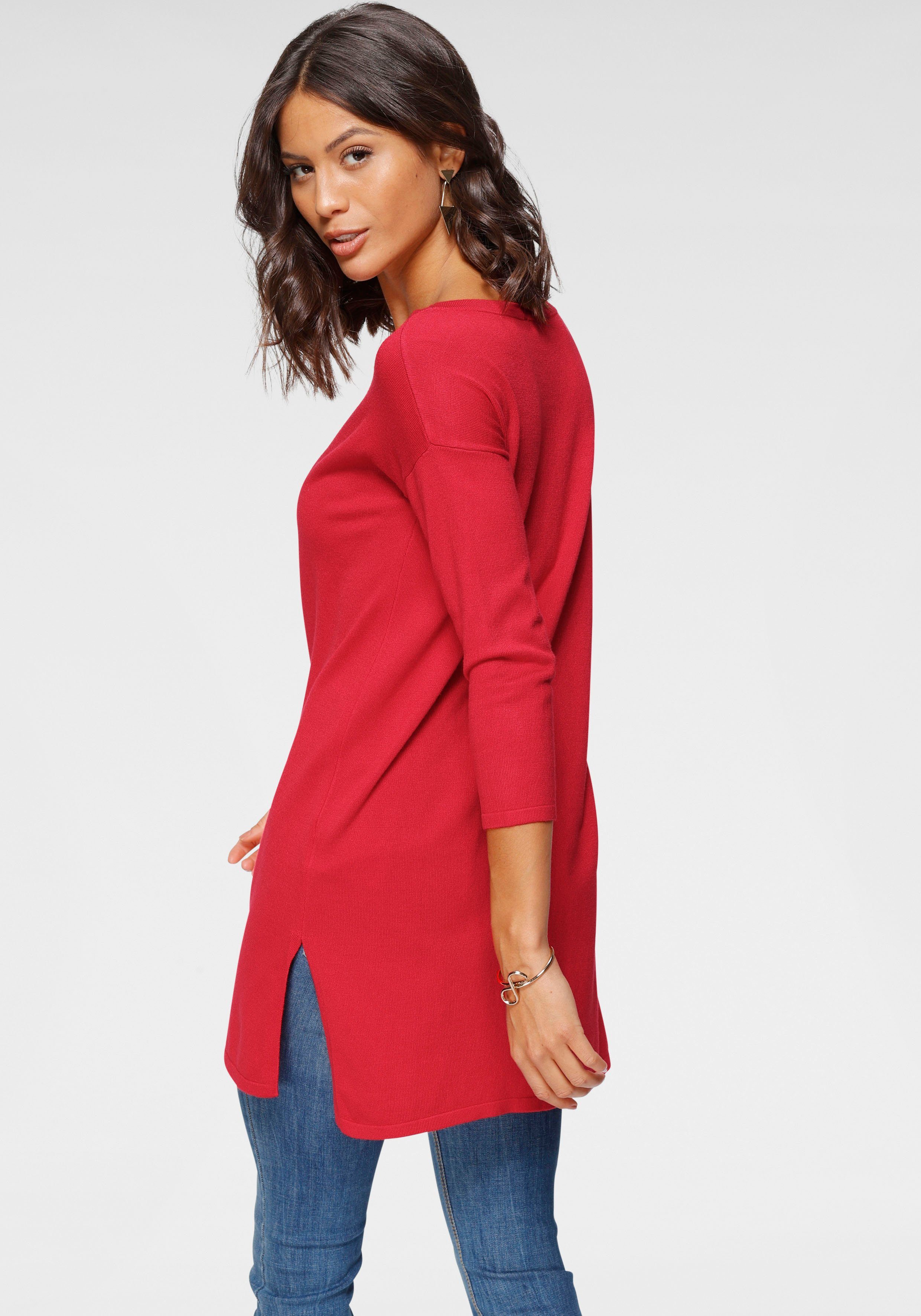 Laura Scott Longpullover mit U-Boot Ausschnitt günstig online kaufen