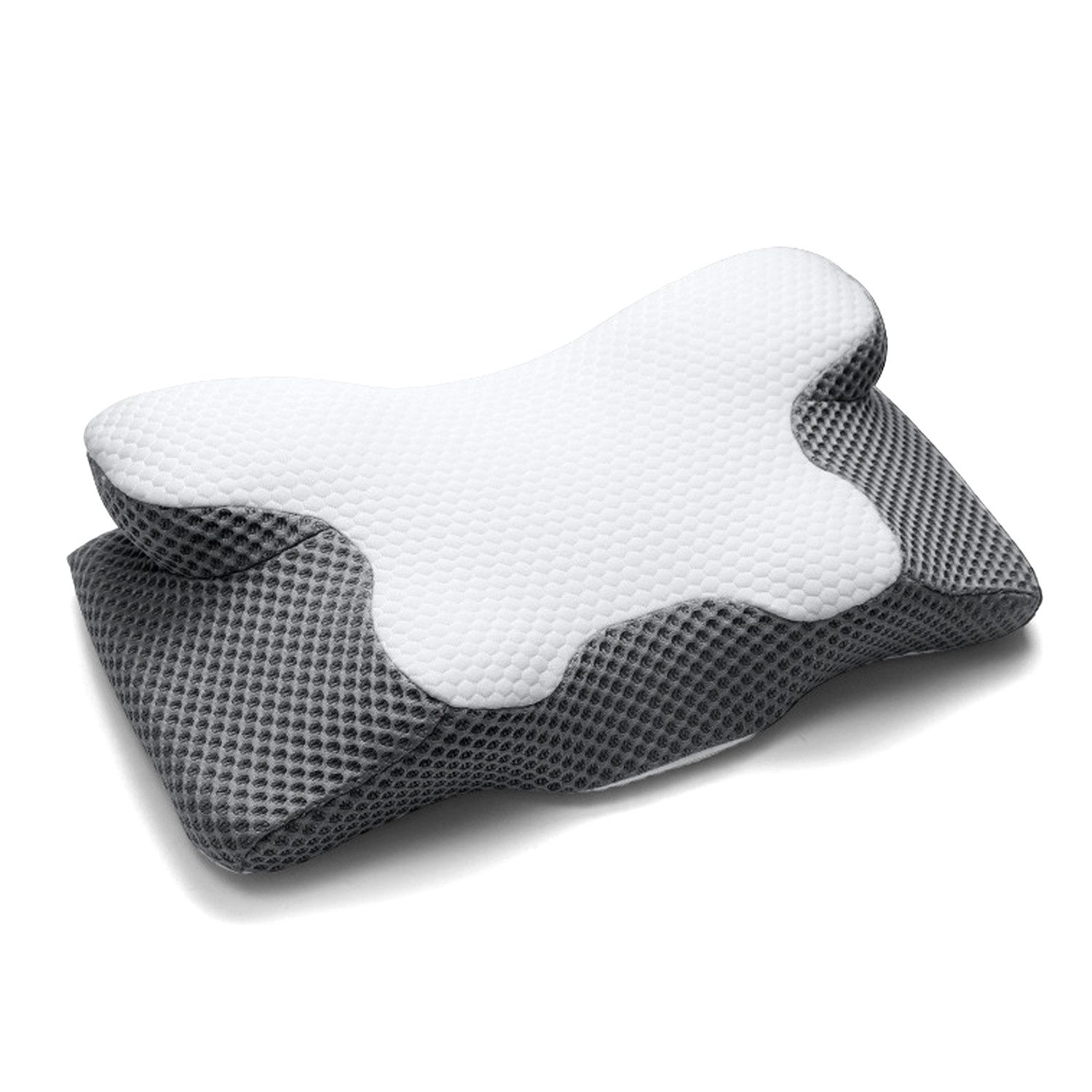 OSTWOLKE Nackenstützkissen Orthopädisches Memory Foam Kissen KopfKissen Seitenschläferkissen, Ergonomisches Schlafkissen für Seitenschläfer, Rücken- & Bauchschläfer