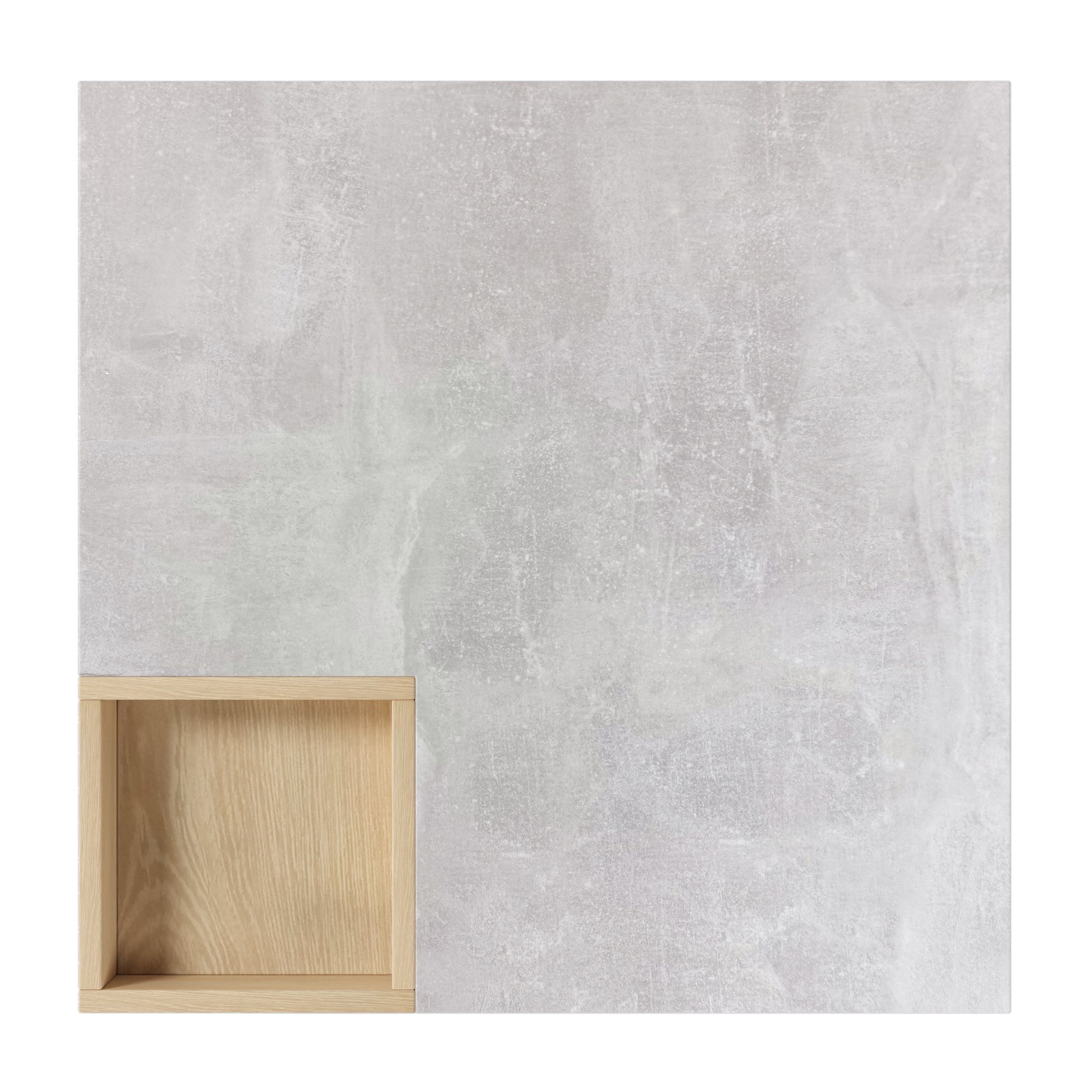 Merax Couchtisch mit herausnehmbarer Aufbewahrungsbox, Wohnzimmertisch Betonoptik, Beistelltisch Holz, B/H/T: 72/30/72cm – Bild 5 von 5