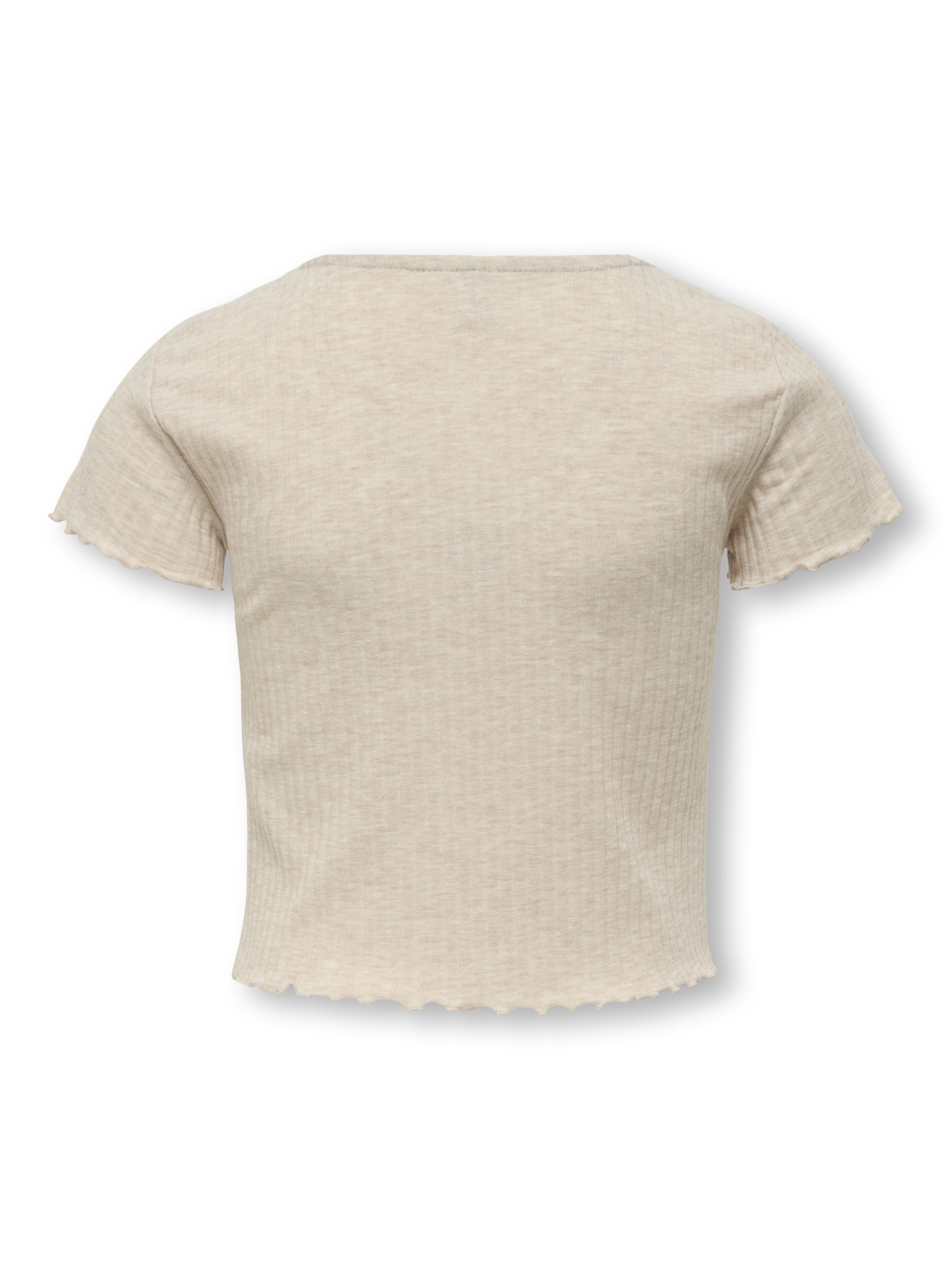 KIDS ONLY T-Shirt KOGNELLA S/S O-NECK TOP NOOS JRS mit süßer Wellenkante