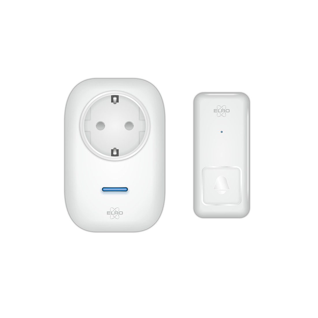 Elro Türklingel-Set DB4000PL, 1 Empfänger, 64 Klingeltöne, (2-tlg), drahtloses Türklingel-Set 1 Taster + 1 Empfänger für die Steckdose