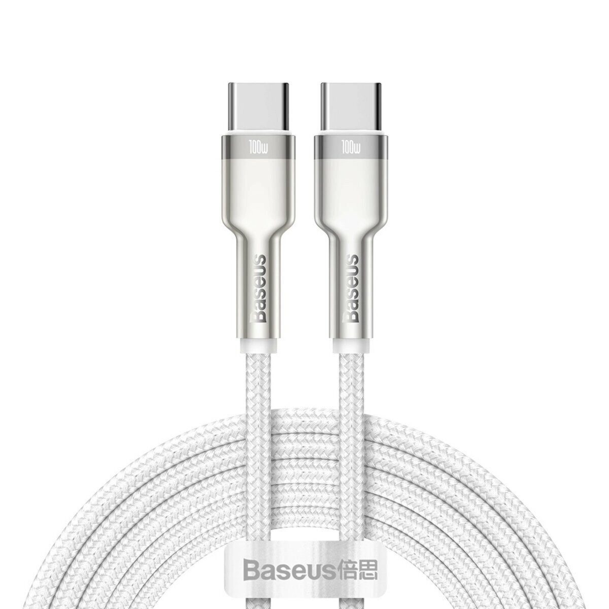 Baseus Baseus Kabel USB-C auf USB-C Schnellladekbel, 100W, 1m (weiß) Smartphone-Kabel