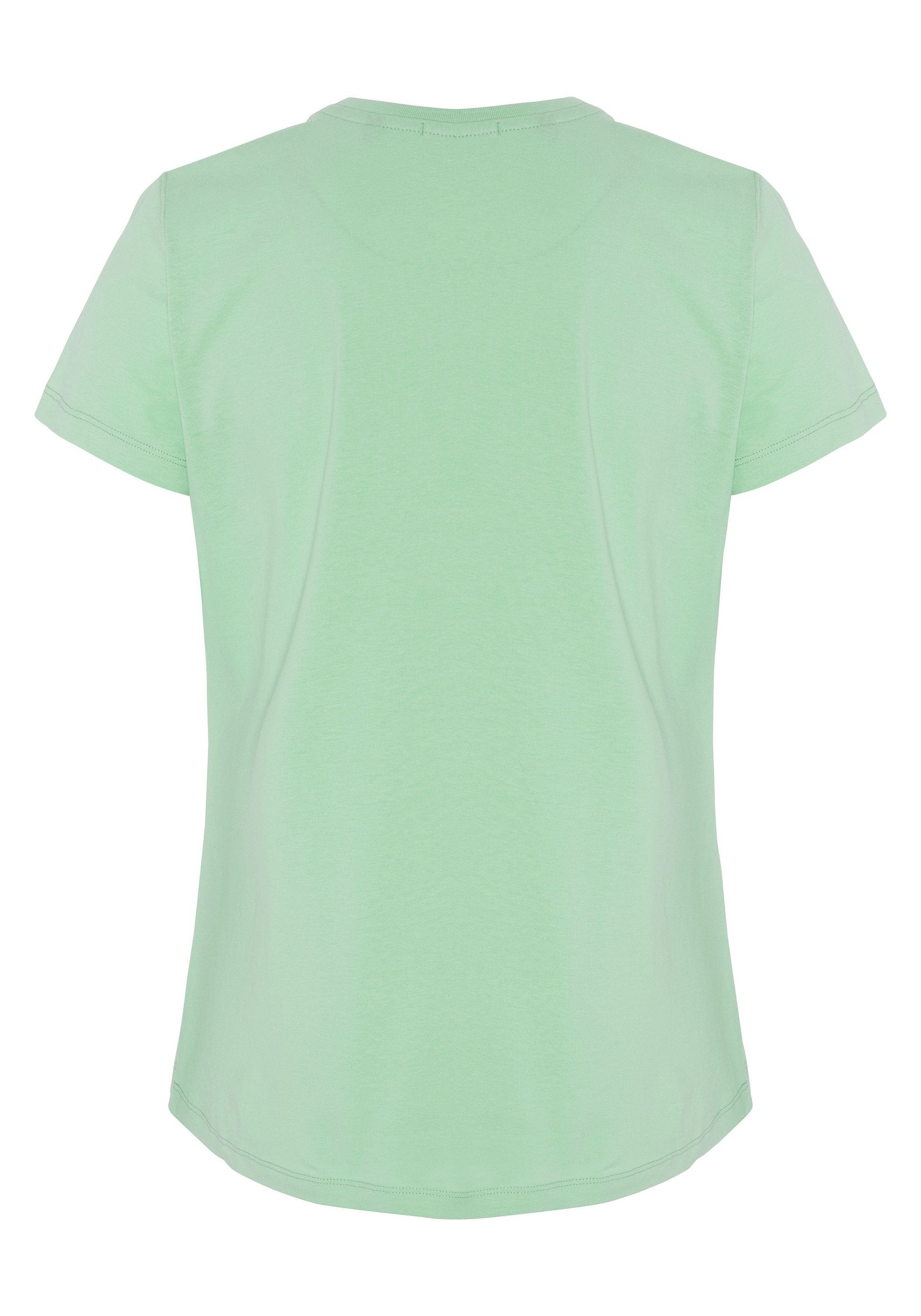 mit Green Print-Shirt farbenfrohem 1 Frontprint Neptune Chiemsee T-Shirt