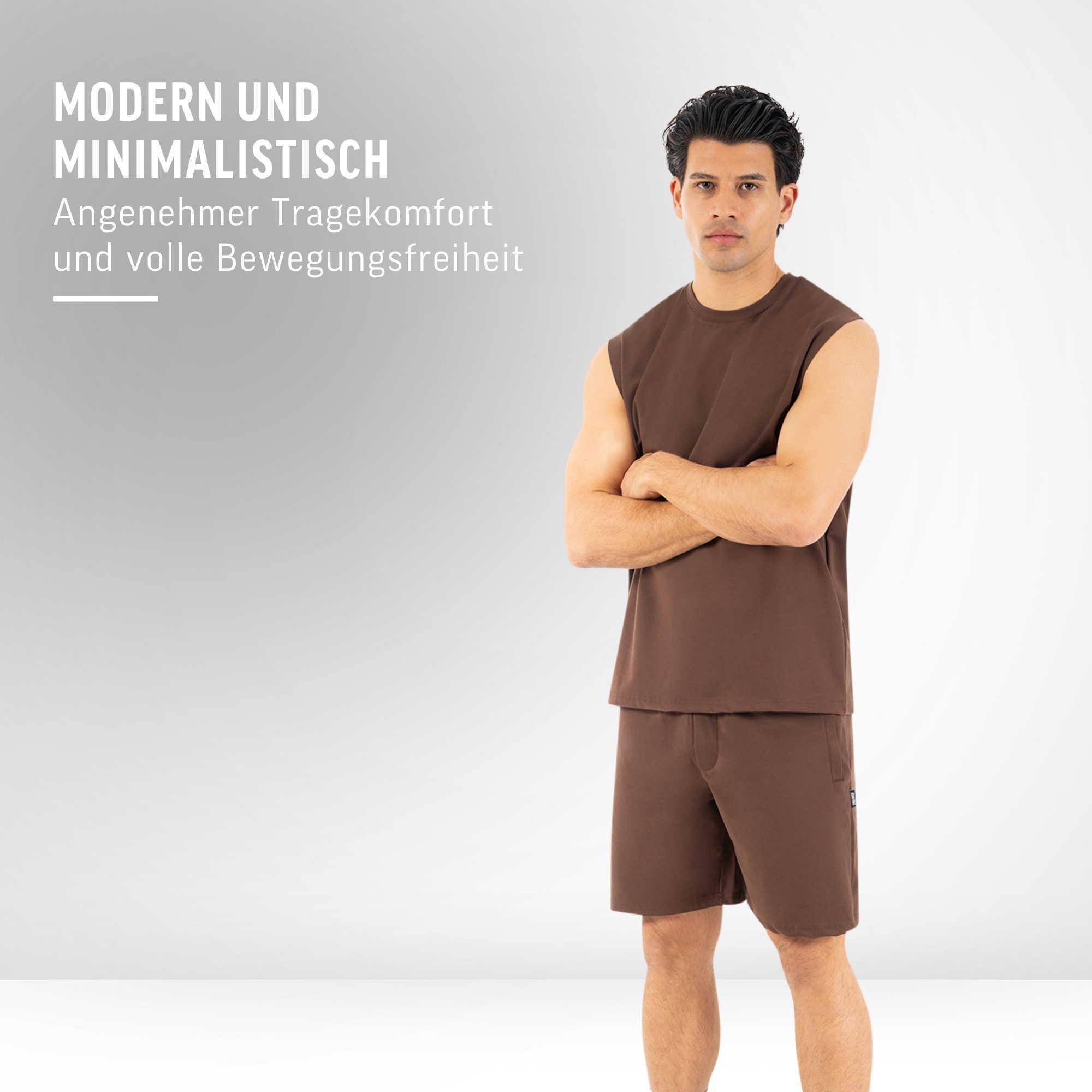 Smilodox Tanktop Xion, Ärmelloses Sportshirt 3D Rubber Print, Hohe Bewegungsfreiheit Minimalistisches Design Training Sport Freizeit Alltag Gym