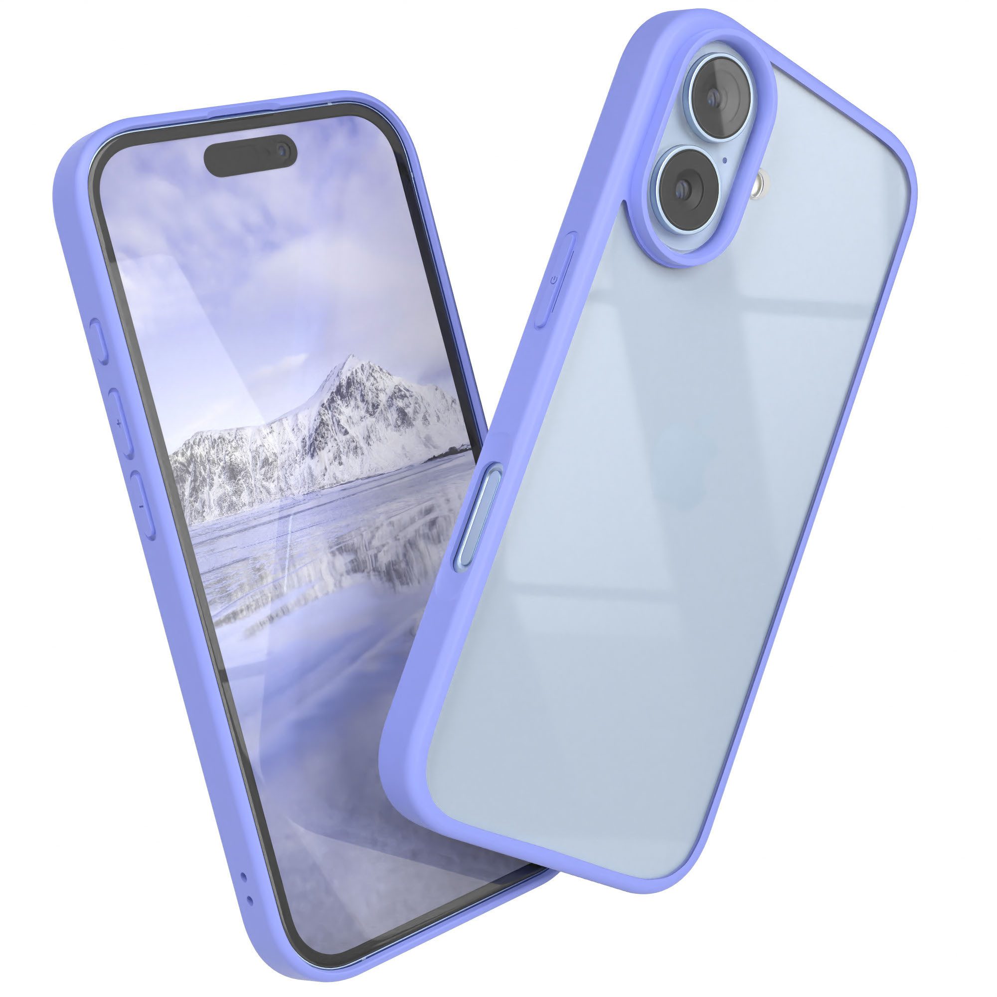 EAZY CASE Handyhülle Bumper Case für Apple iPhone 17 6,3 Zoll, Smart Slimcover Transparent stoßfest Hybrid Hülle Back Cover Blau