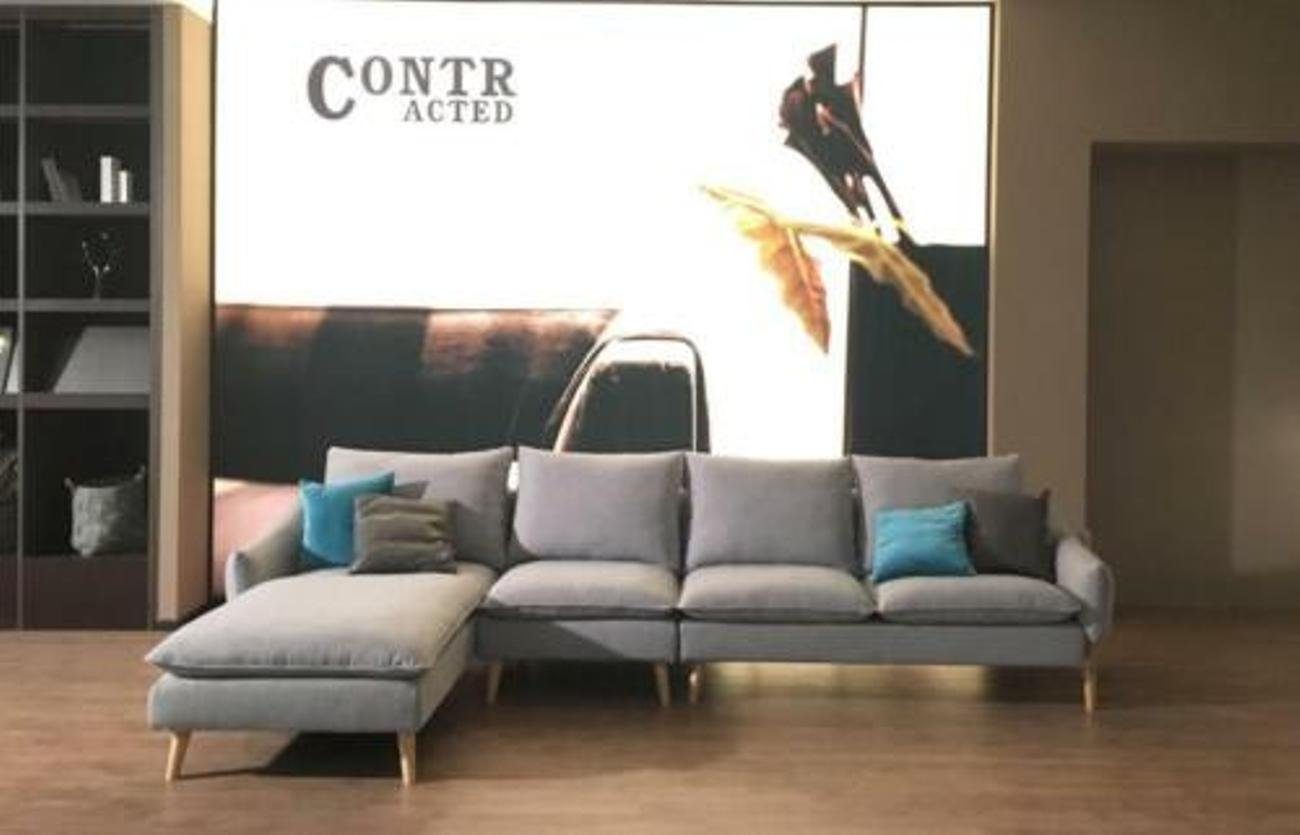 JVmoebel Ecksofa, Eck Sofa Couchen Sofas Sofa Sitz Wohnzimmer Textil Möbel Polster