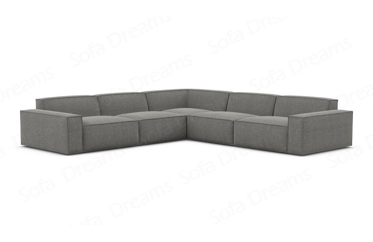 Stoff Stoffsofa Sofa Form Sofa, Loungesofa Ecksofa Dreams Struktursofa Polsterecksofa dunkelgrau37 Formenta L