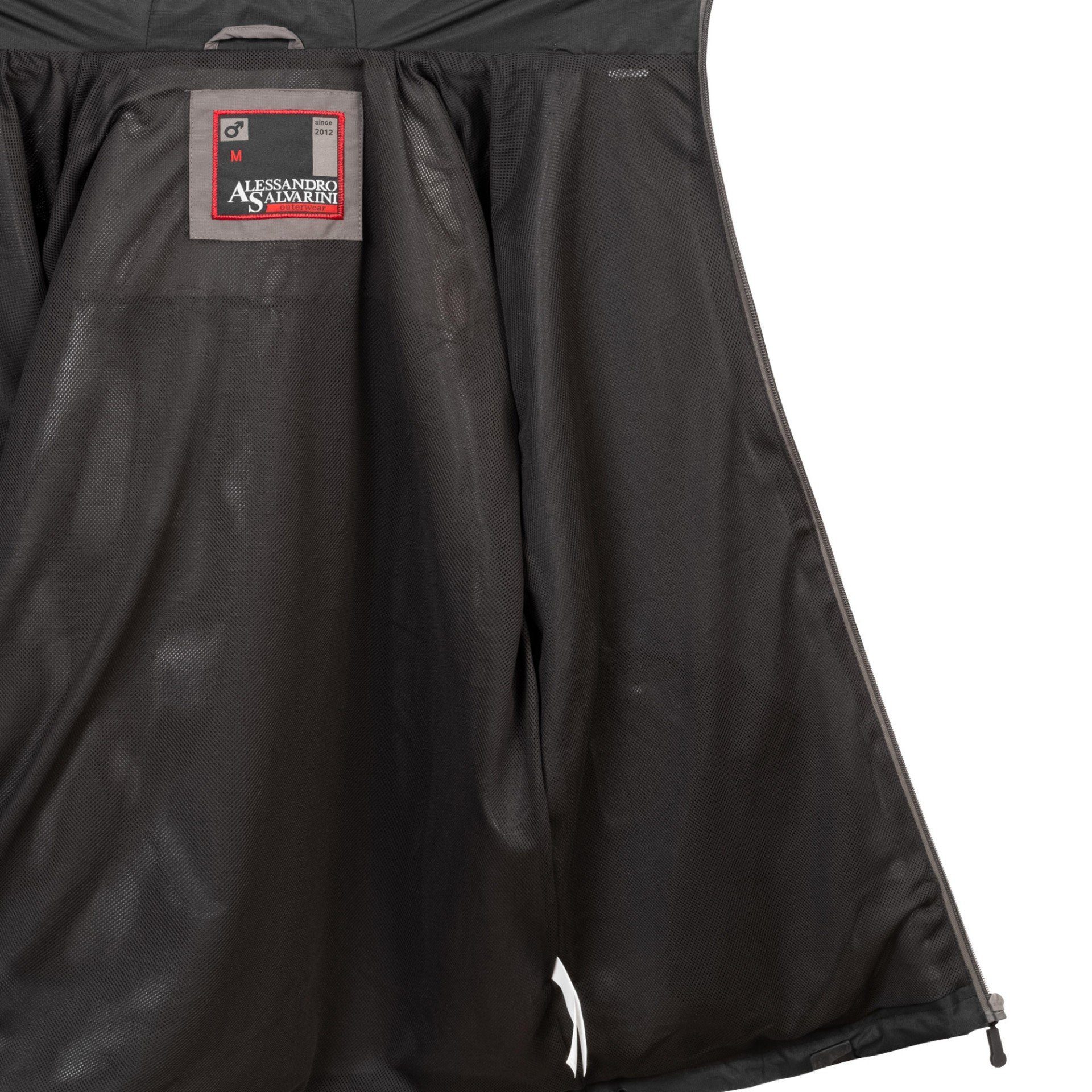 Alessandro Salvarini Regenjacke Herren wasserabweisend – Outdoorjacke mit Kapuze Leichte Outdoorjacke mit Kapuze und Reißverschluss – Bild 5 von 5