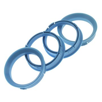 RKC Reifenstift 4x Zentrierringe Hellblau Felgen Ringe Made in Germany, Maße: 66,6 x 56,6 mm